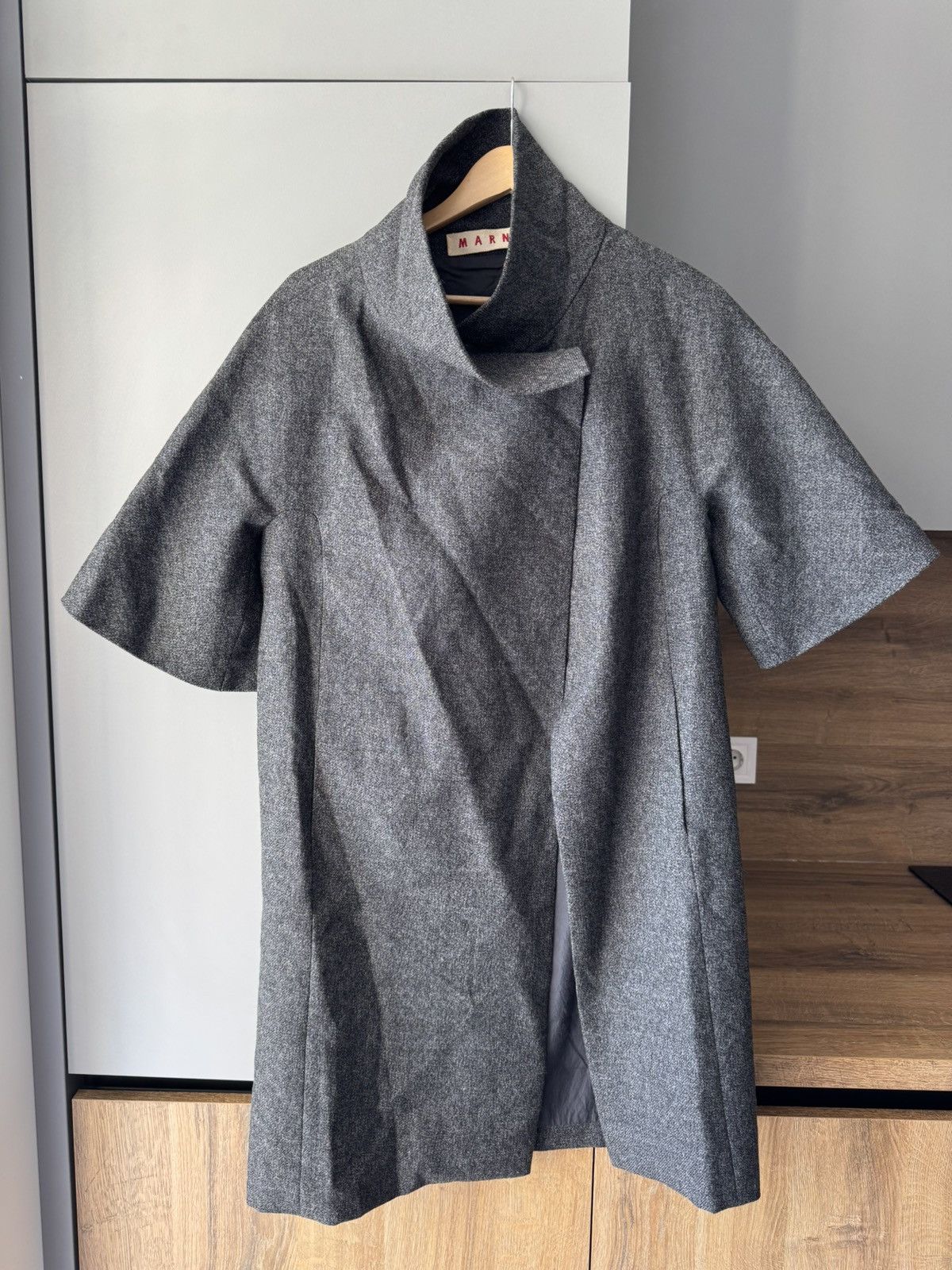 Marni × Vintage Vintage MARNI Wool Open Coat Half Sleeve Size S / US 4 / IT 40 - 1 Thumbnail