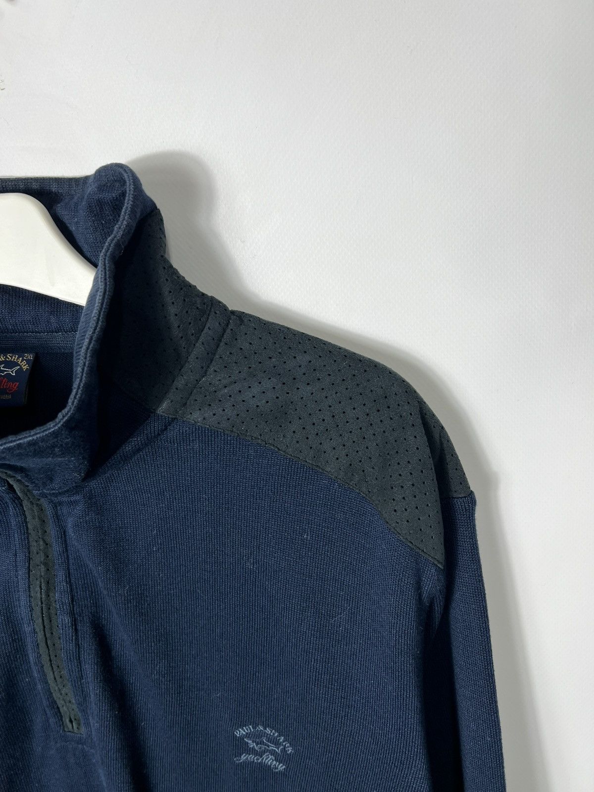Paul & Shark Vintage luxury designer Paul & Shark Half Zip Cotton Sweater Size US XXL / EU 58 / 5 - 3 Thumbnail