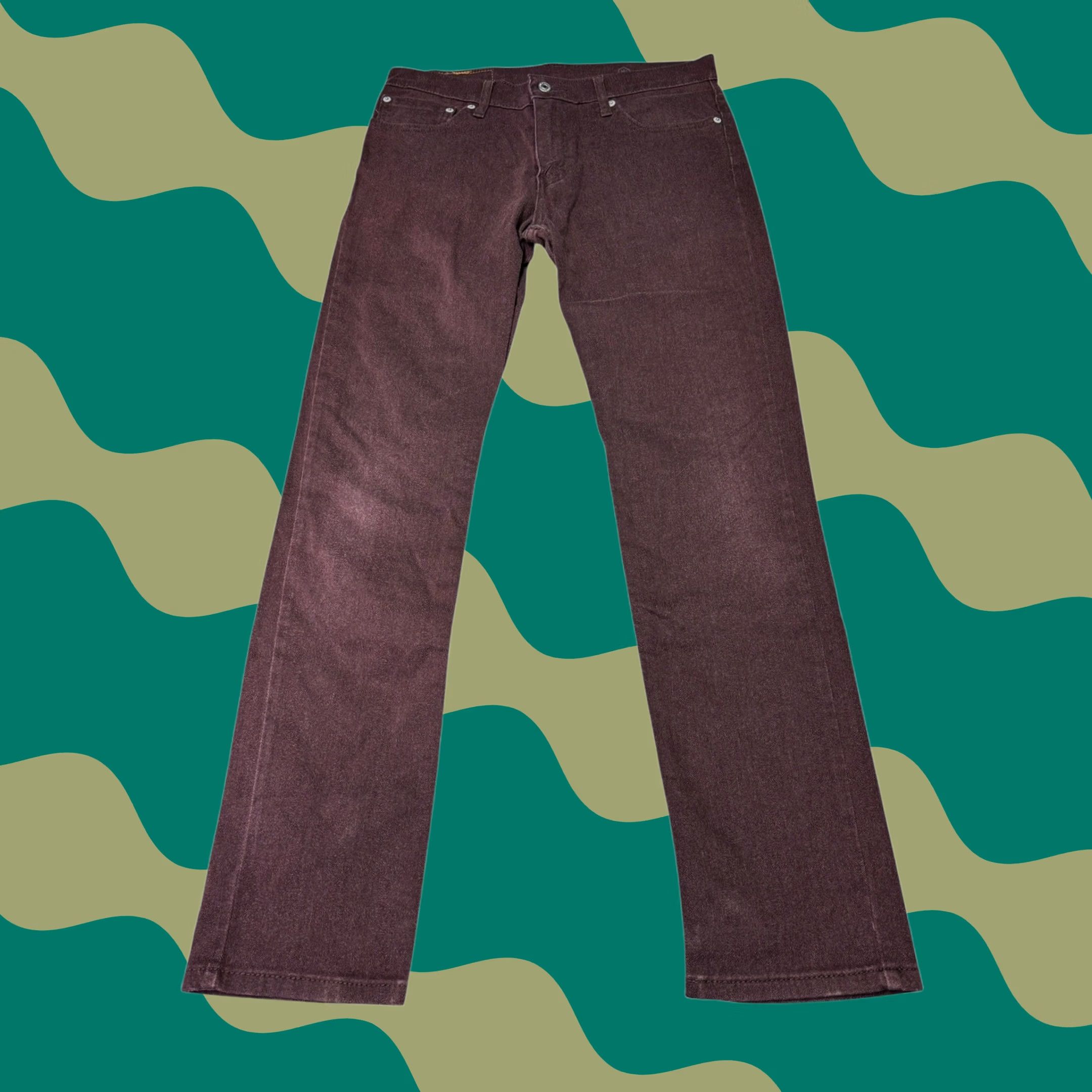 Levi's Levis 511 Slim Fit Jeans Mens 31x32 Burgundy Maroon Stretch Denim 04511-5065 Size US 31 - 1 Thumbnail