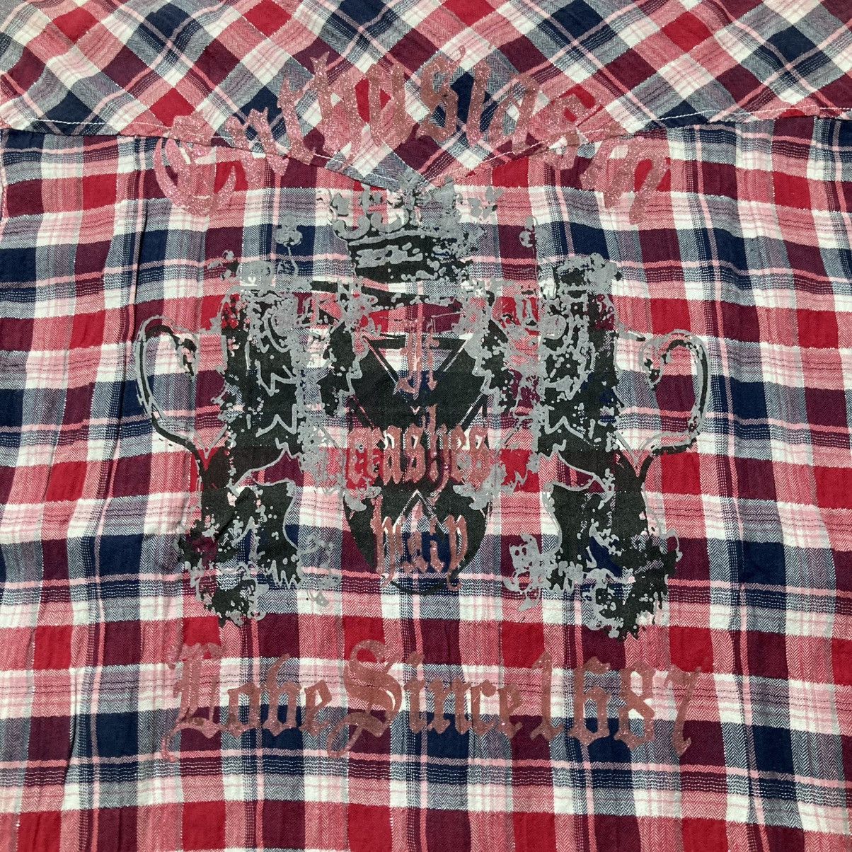 20471120 2000s Corn Flake Poem Logo Western Plaid Shirt Button Up Size US L / EU 52-54 / 3 - 4 Thumbnail