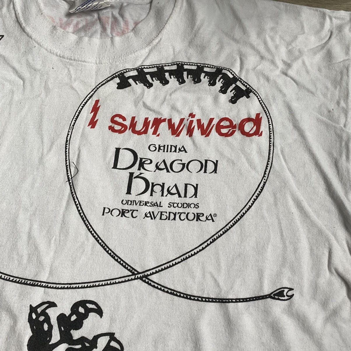 Universal Studios × Vintage VINTAGE UNIVERSAL STUDIOS PORT AVENTURA DRAGON KHADI T SHIRT Size US XL / EU 56 / 4 - 4 Thumbnail