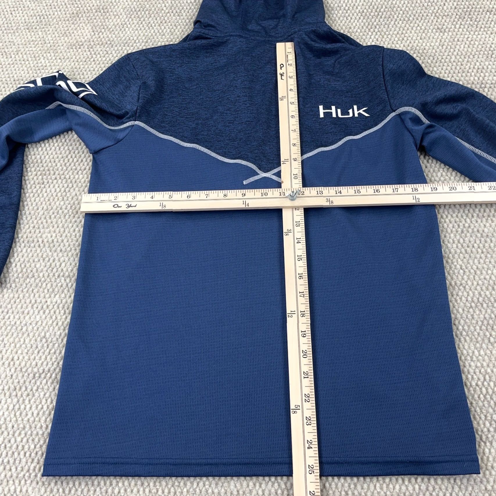 Vintage HUK Icon X Hoodie Men Small Blue 1/4 Zip Lightweight Pullover Sweatshirt Knit Zip Hooded Jersey Logo Outdoor Fishing Nature All Seasons Mens Size US S / EU 44-46 / 1 - 6 Thumbnail