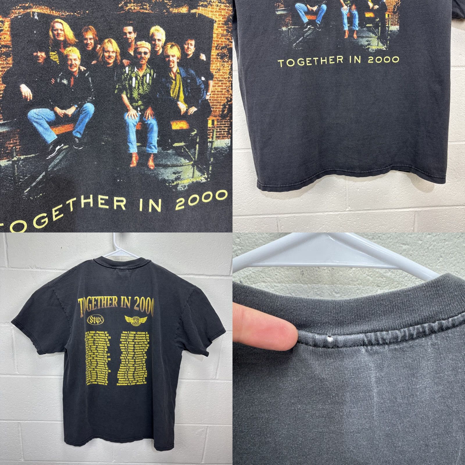 Vintage VINTAGE Styx Tour T Shirt Black Rock Large Adult Unisex Cotton 2000 Concert Tee Mens Size US L / EU 52-54 / 3 - 8 Thumbnail