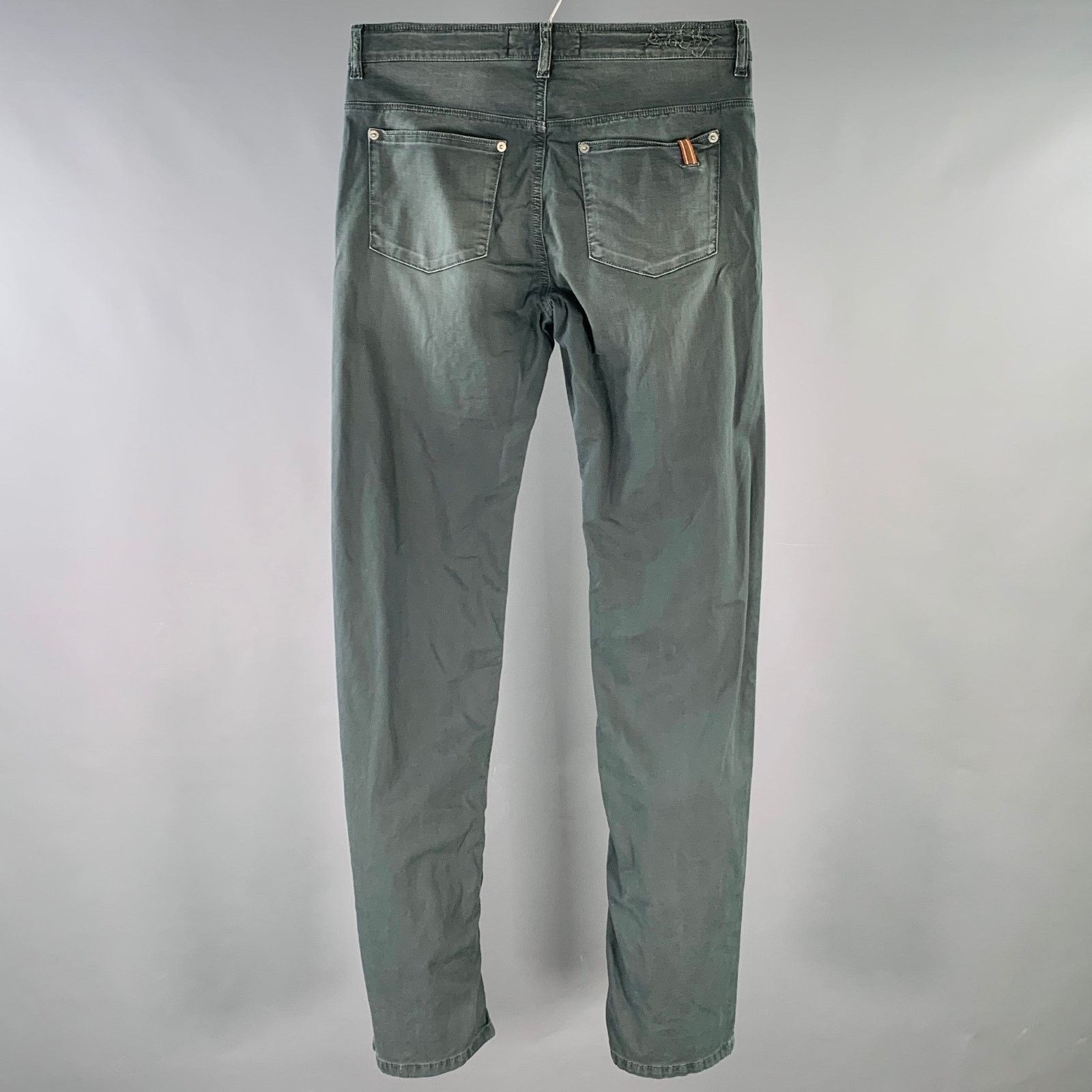Notify NOTIFY Grey Twill Cotton Blend Straight Five Pockets Jeans Size US 32 / EU 48 - 2 Thumbnail