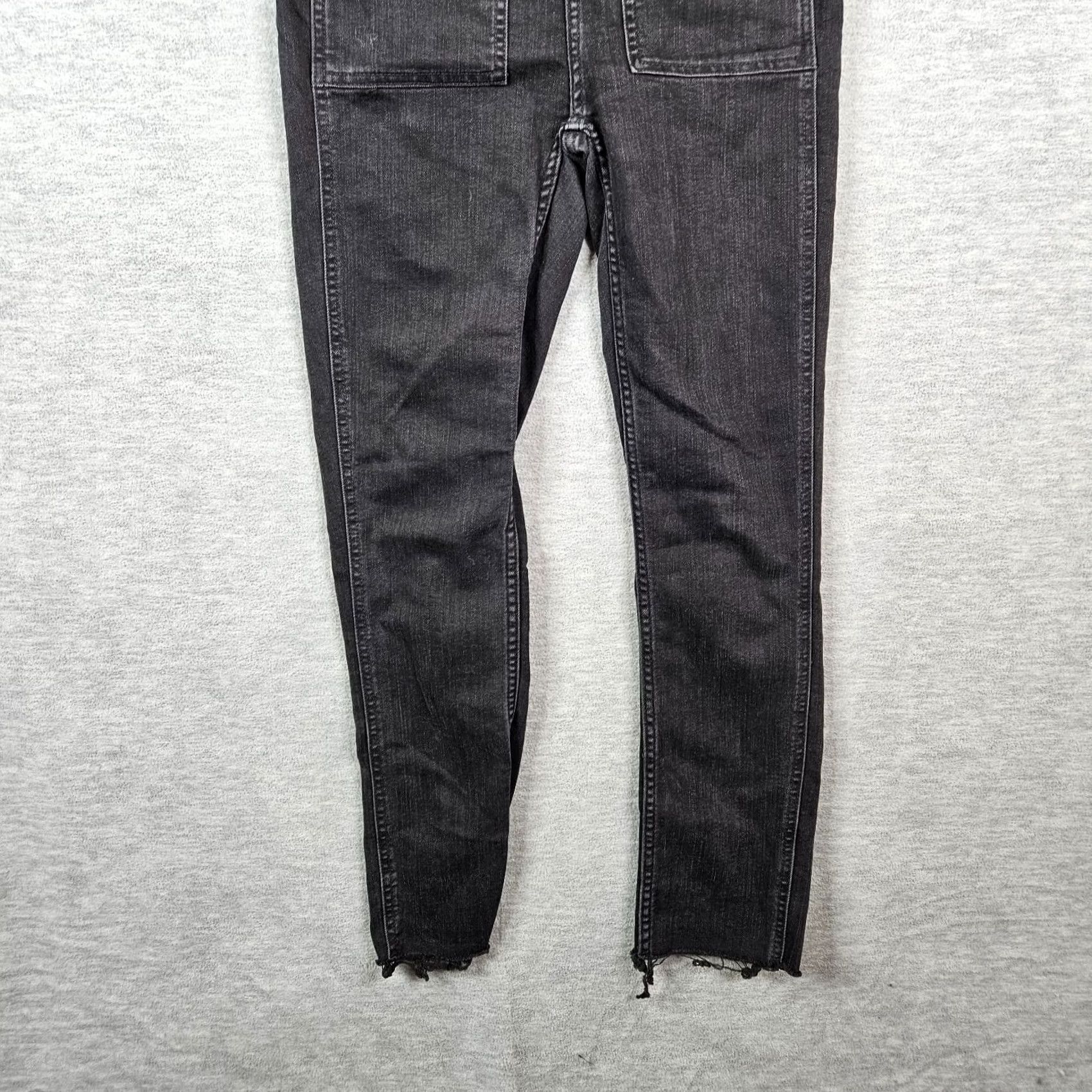 Madewell Madewell Women's Zipper Overalls Black Skinny Leg Dark Wash XS Denim One-Piece Regular Women Sundress? Size 26" / US 2 / IT 38 - 7 Thumbnail