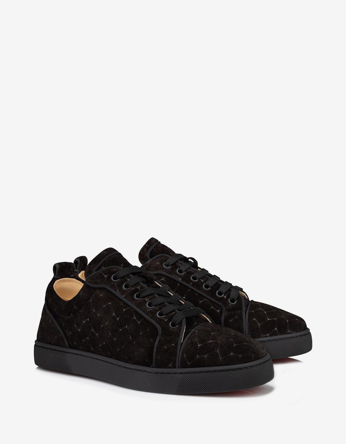 image of Christian Louboutin Louis Junior Black Braided Trainers Shoes, Men's (Size 12)