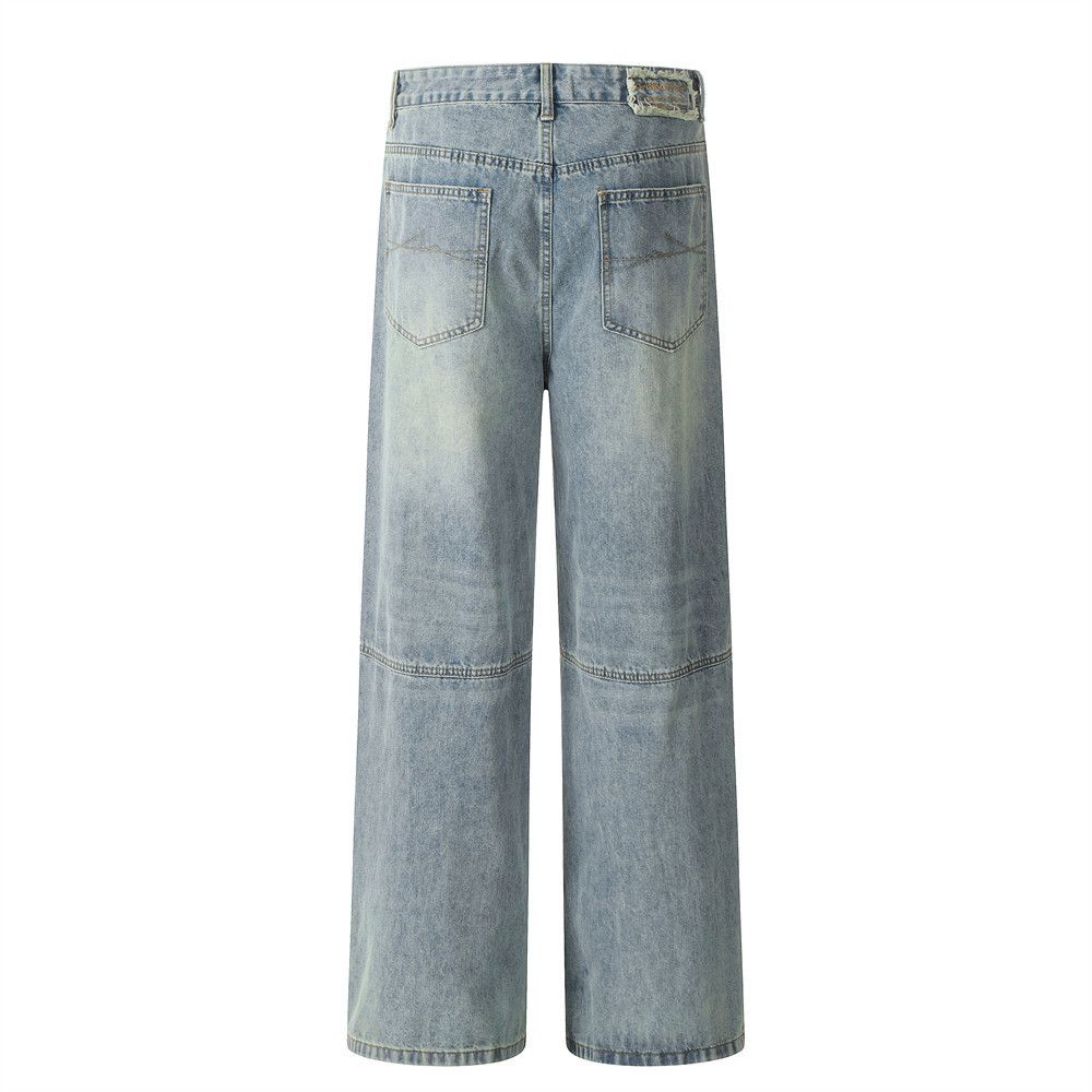 Japanese Brand × Jean Street American washed distressed punk straight jeans Size US 32 / EU 48 - 3 Thumbnail