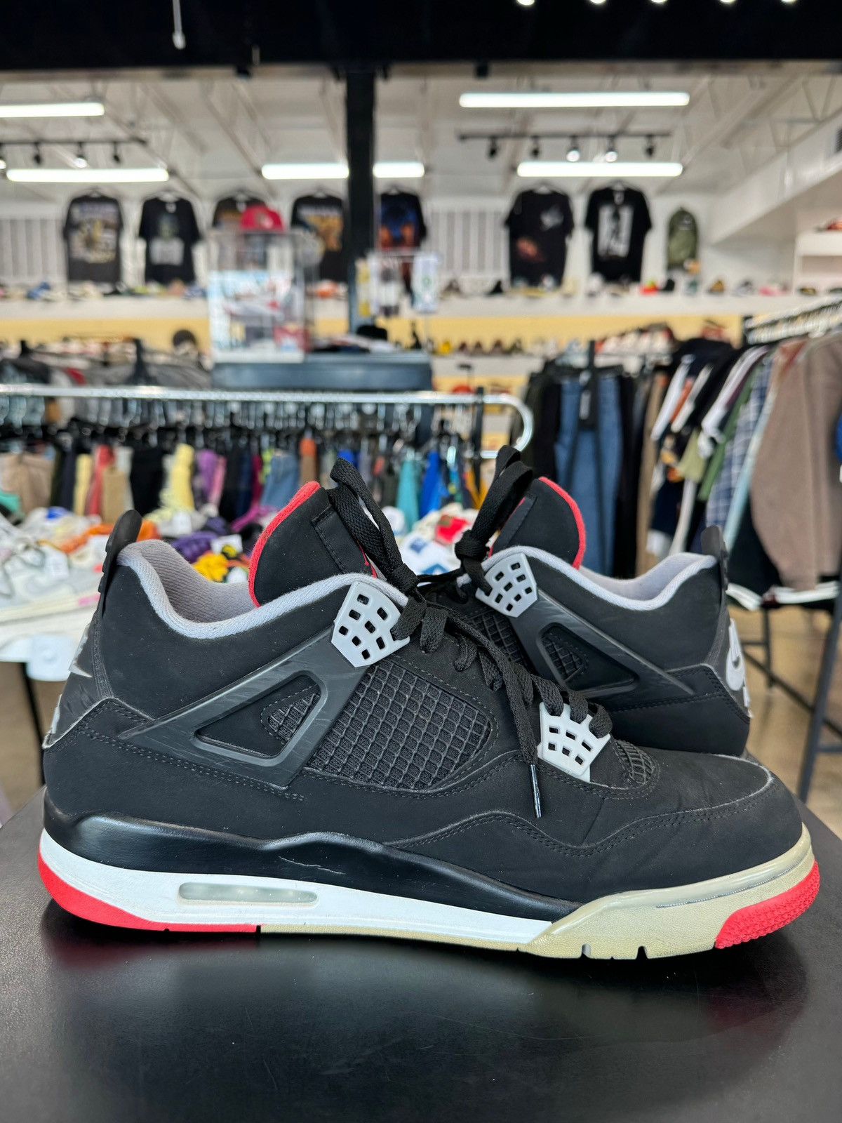Jordan Brand Air Jordan 4 Black Cement Bred Sz. 12 (2019) Size US 12 / EU 45 - 4 Thumbnail