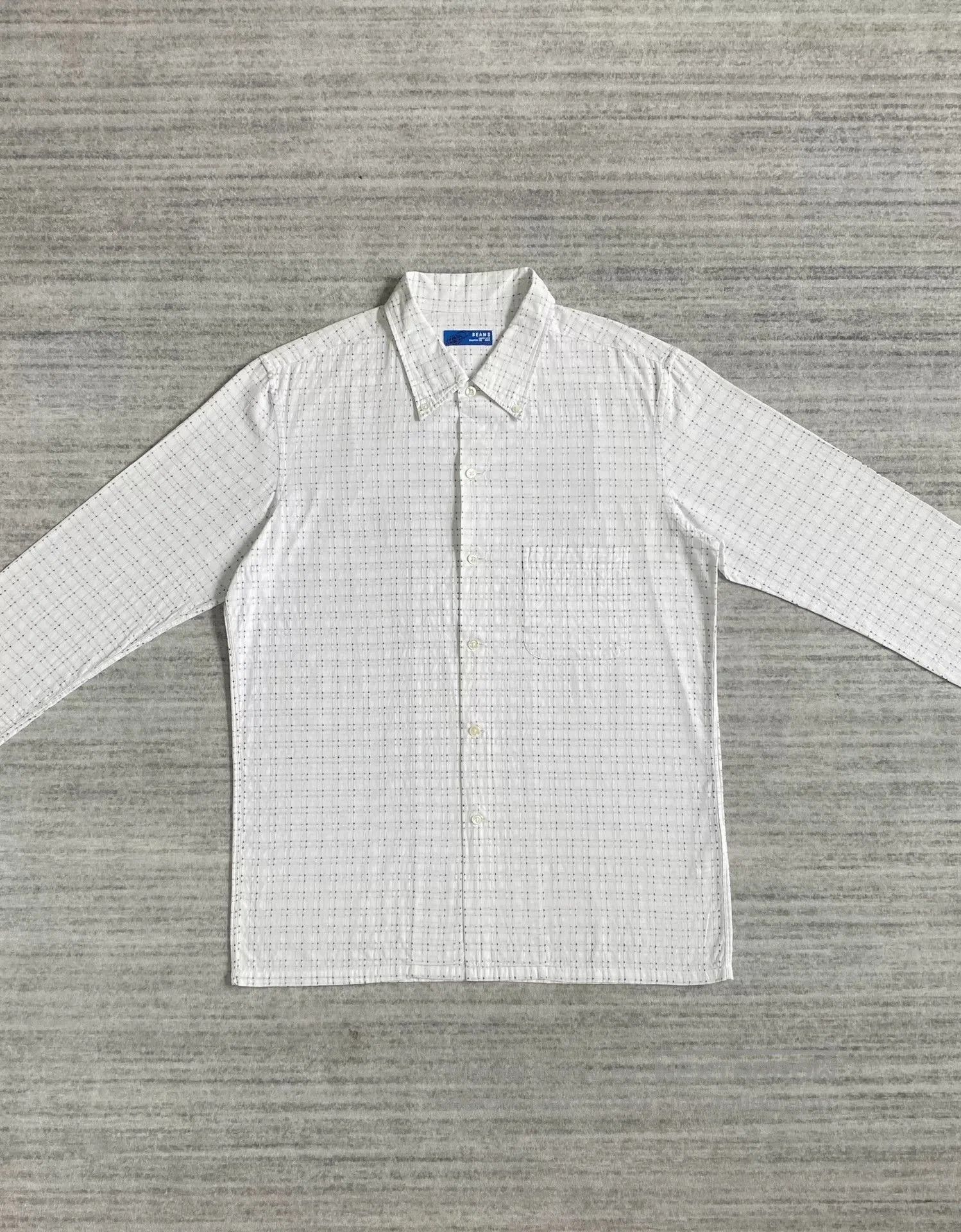 VINNY's vintage black and white check long sleeve shirt. Size US M / EU 48-50 / 2 - 2 Thumbnail