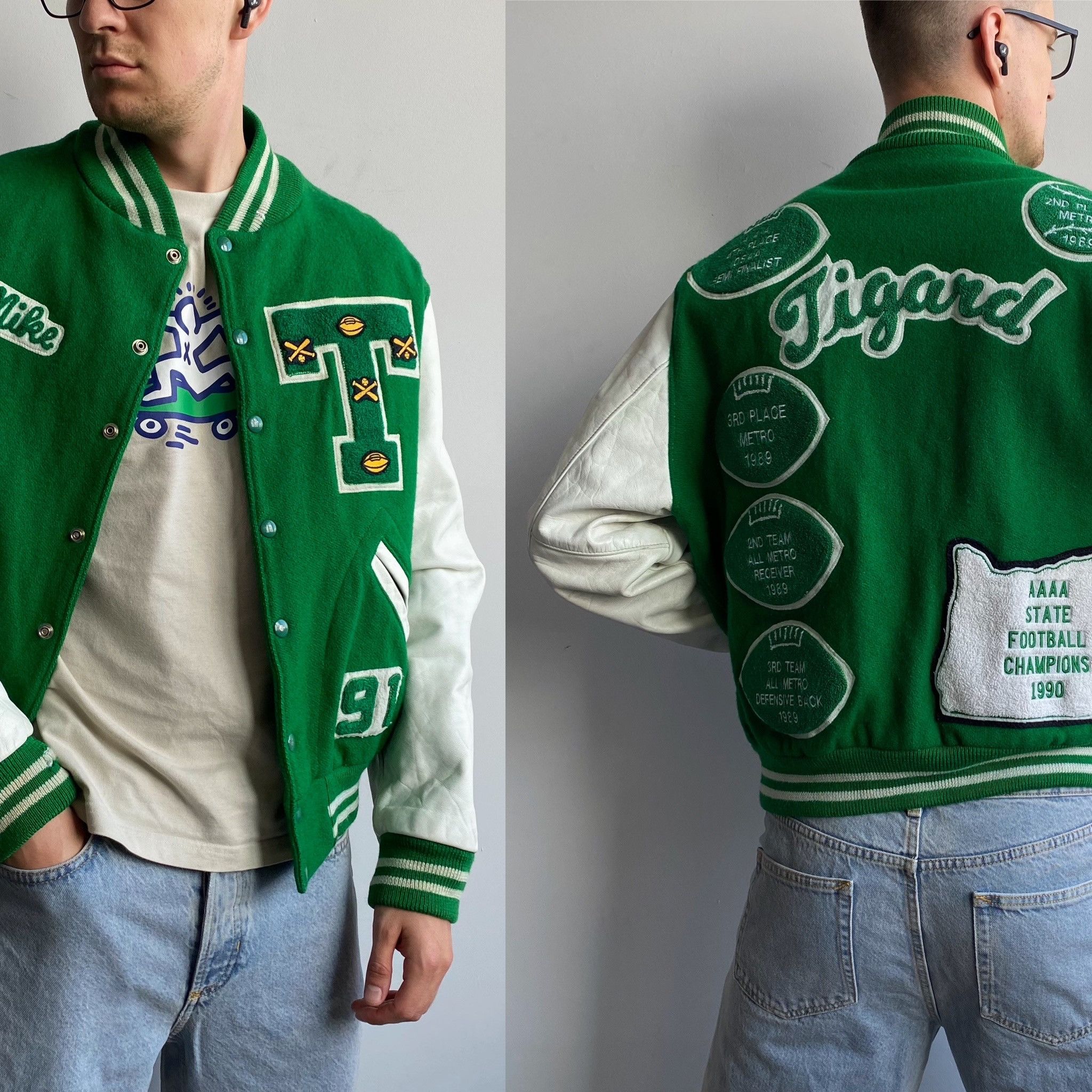 Vintage Vintage Dehen Varsity Baseball Bomber Made in USA Size US M / EU 48-50 / 2 - 3 Thumbnail