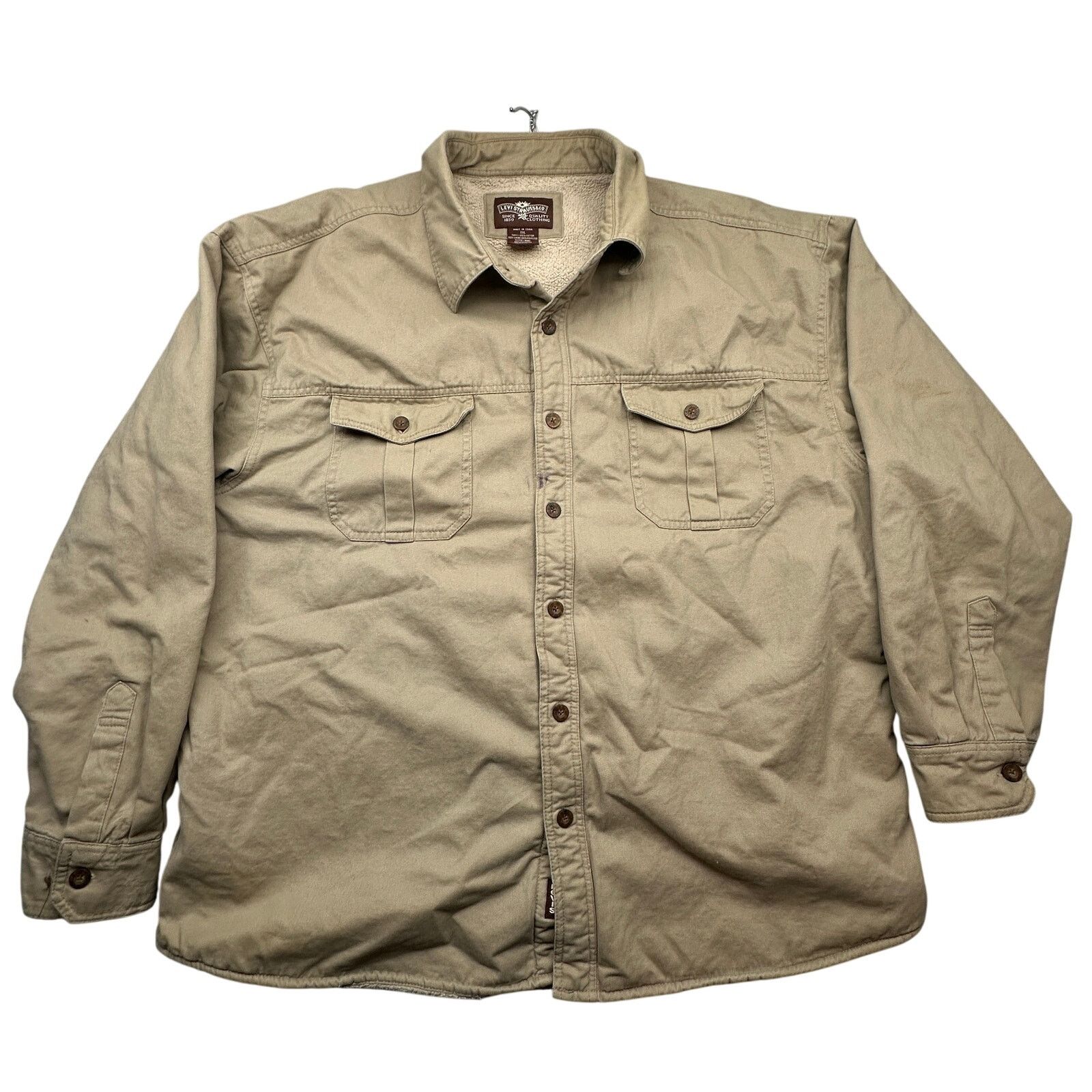 Levi's Levis Button Twill Sherpa Fleece Lined Shirt Men XXL Shacket Size US XXL / EU 58 / 5 - 1 Thumbnail