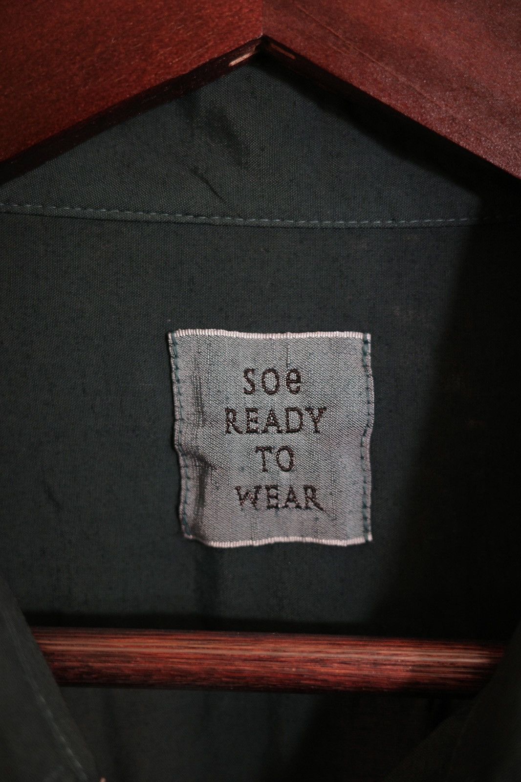Japanese Brand Soe ready to wear green wool shirt Size US L / EU 52-54 / 3 - 4 Thumbnail