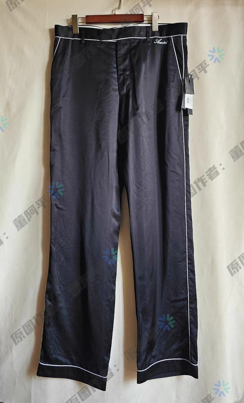 Amiri Black Casual Pants with White Trim, Size 38 Size US 27 - 1 Thumbnail