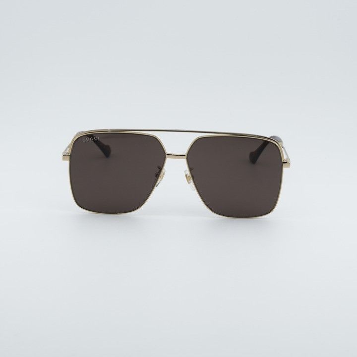 Gucci Gucci GG1099SA 003 Sunglasses Gold Aviator Frame, Brown Size ONE SIZE - 2 Thumbnail