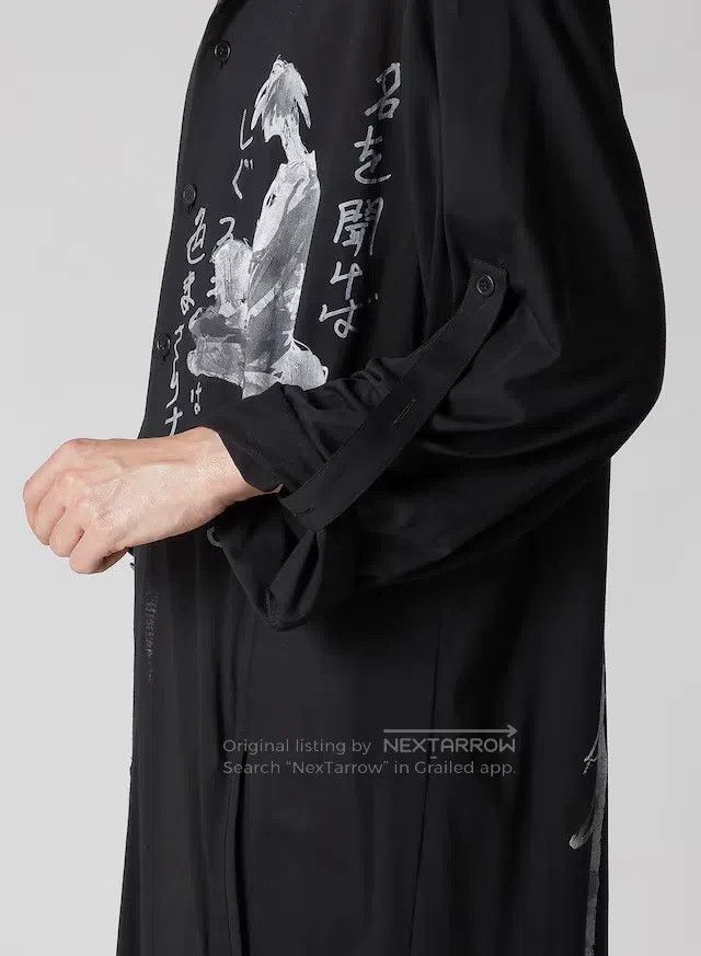 Yohji Yamamoto YOHJI YAMAMOTO Hand-Painted Printed Long Shirt Size US L / EU 52-54 / 3 - 4 Thumbnail