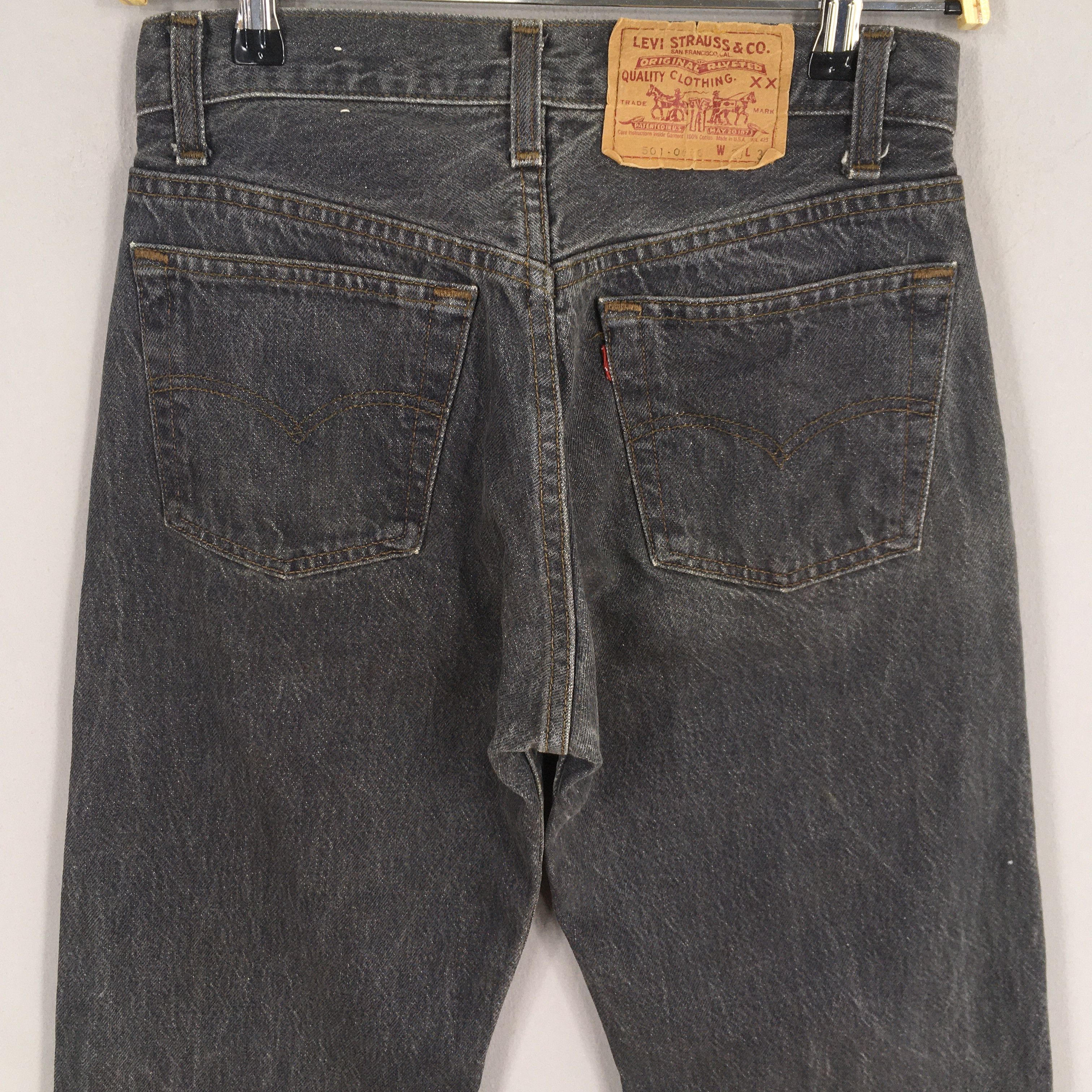 Levi's Size 26x28 Vintage 80s Levi's 501 Faded Black Jeans S130 Size 26" / US 2 / IT 38 - 9 Thumbnail