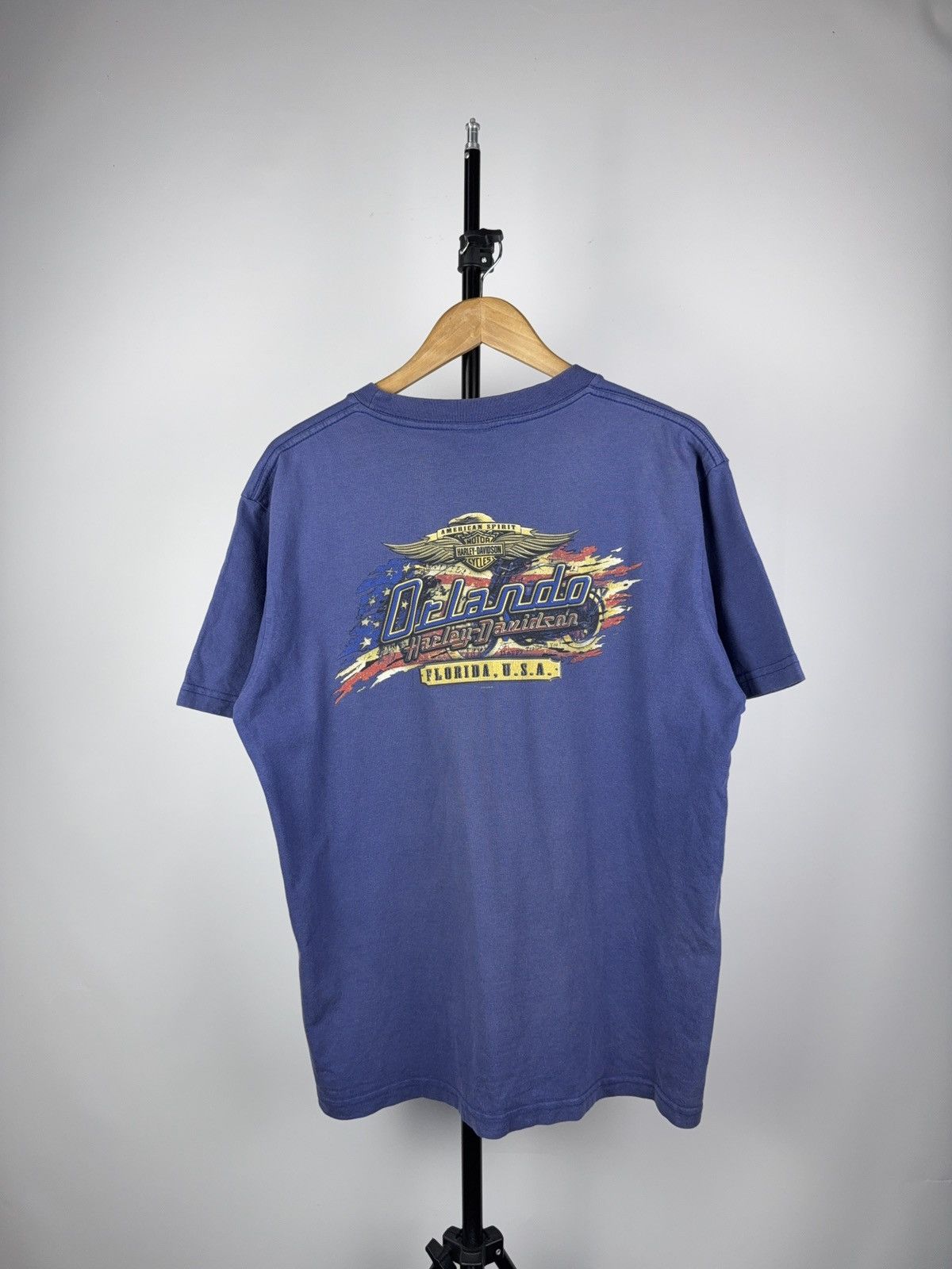 Harley Davidson × Vintage Vintage 2001 Harley Davidson Florida USA print y2k T shirt Size US L / EU 52-54 / 3 - 7 Thumbnail