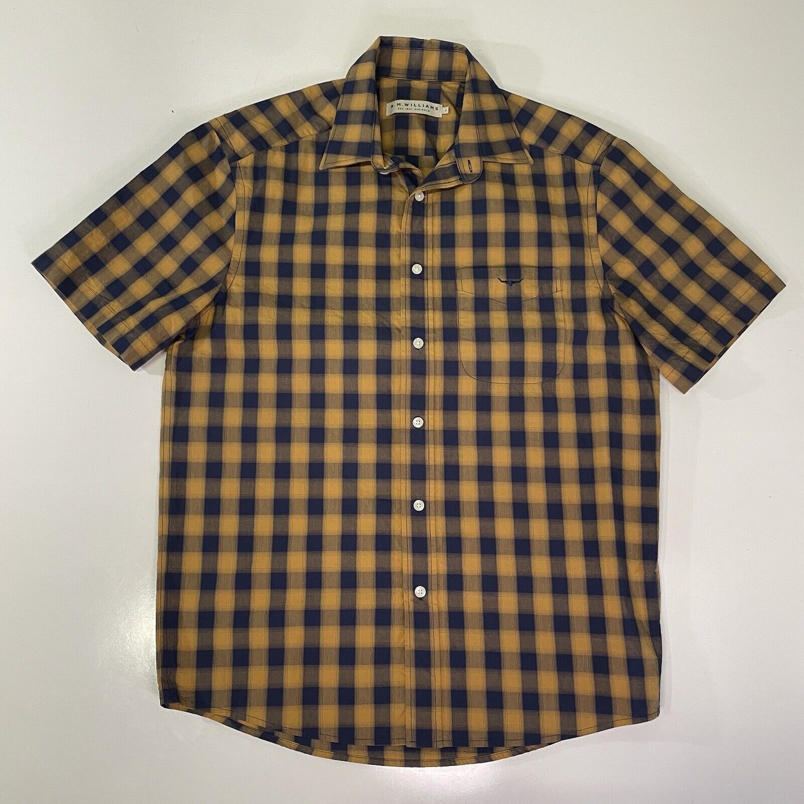 R.M. Williams RM Williams Men’s Small Checkered S/S Shirt Blue EUC Size US S / EU 44-46 / 1 - 1 Thumbnail