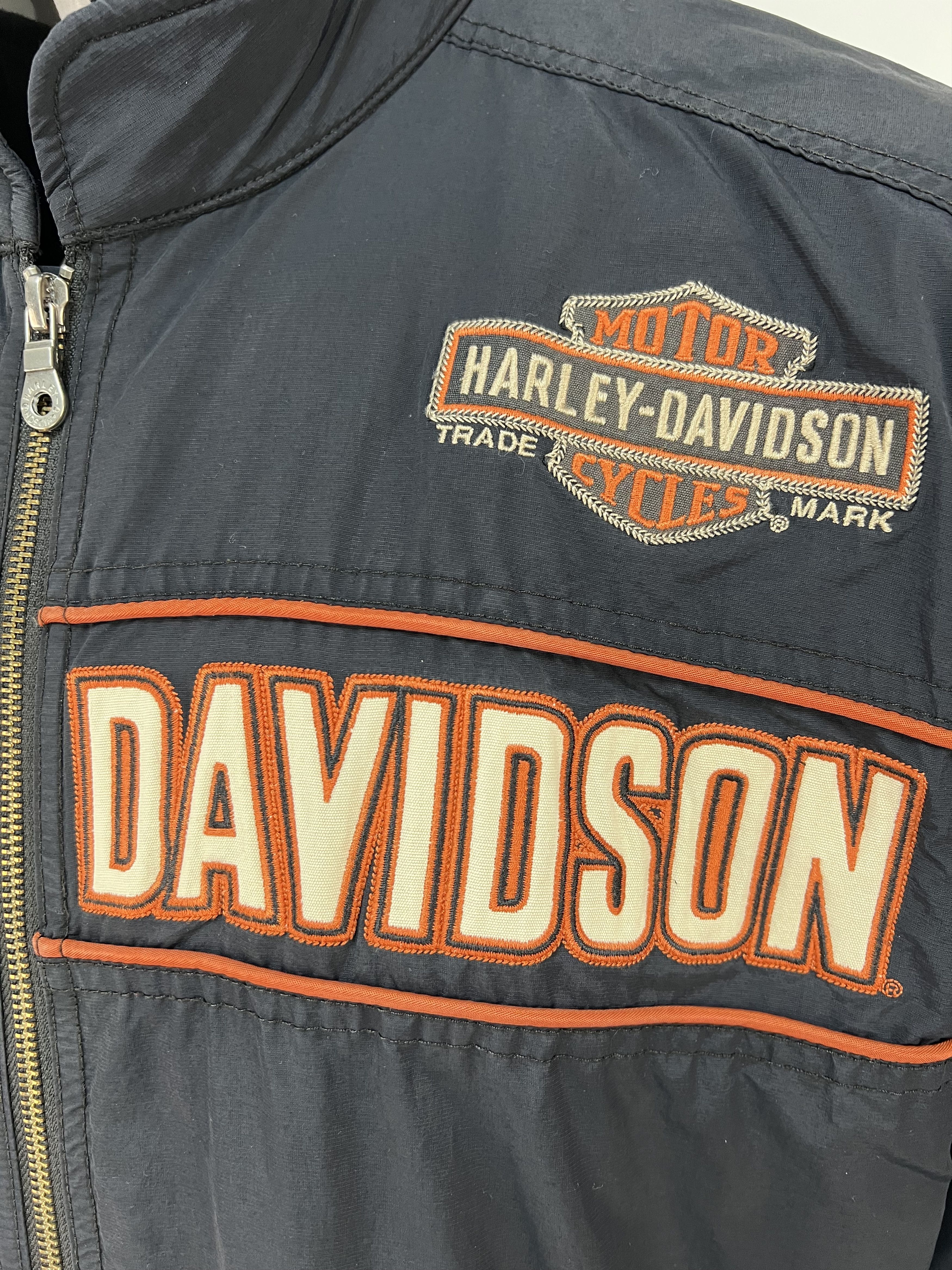 Harley Davidson Harley Davidson Full Zip Nylon Biker Jacket Racing Moto Size US L / EU 52-54 / 3 - 8 Thumbnail