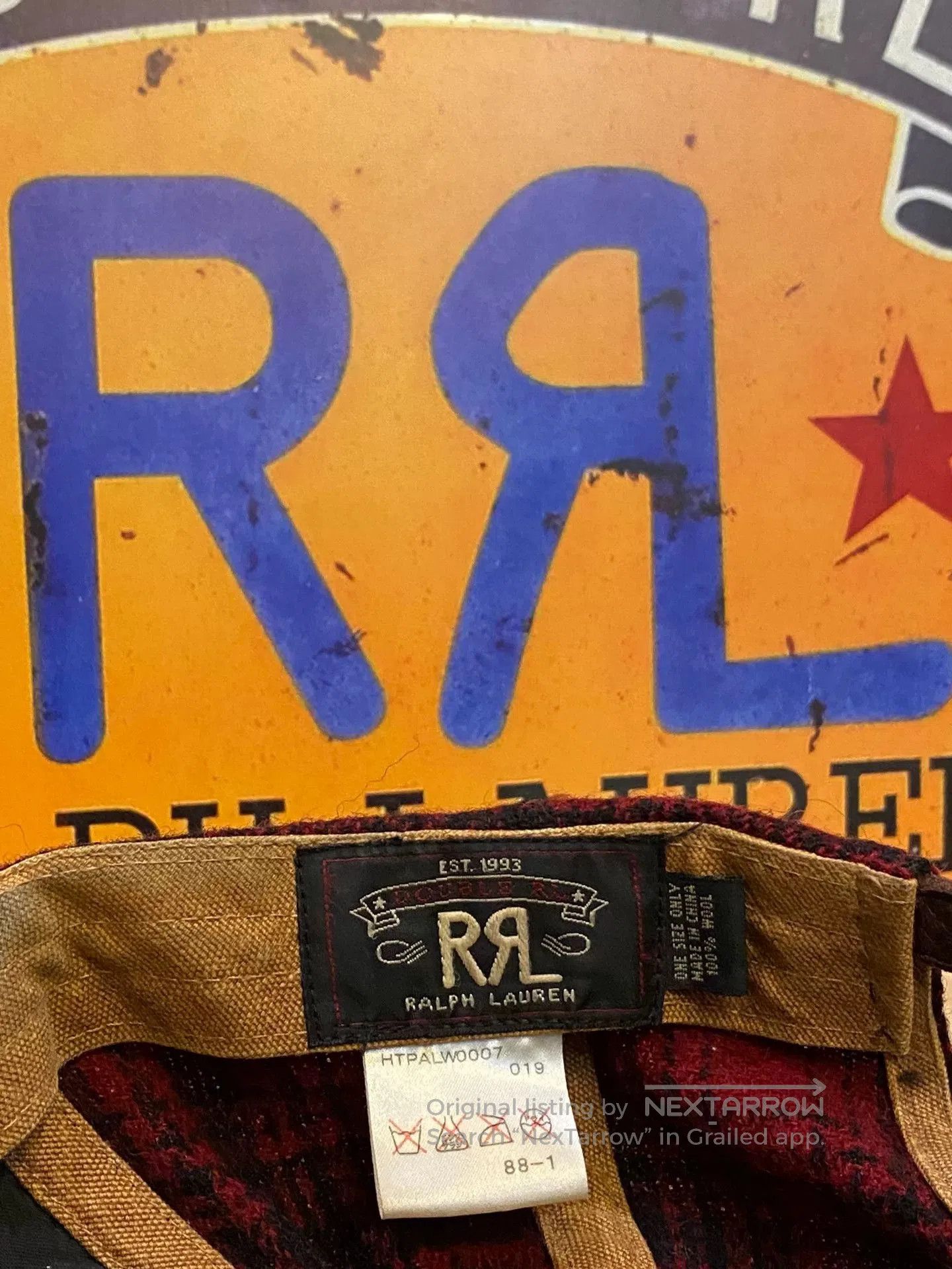 RRL Ralph Lauren 2007 RRL Leather Brim Wool Hunting Cap. Size ONE SIZE - 8 Thumbnail
