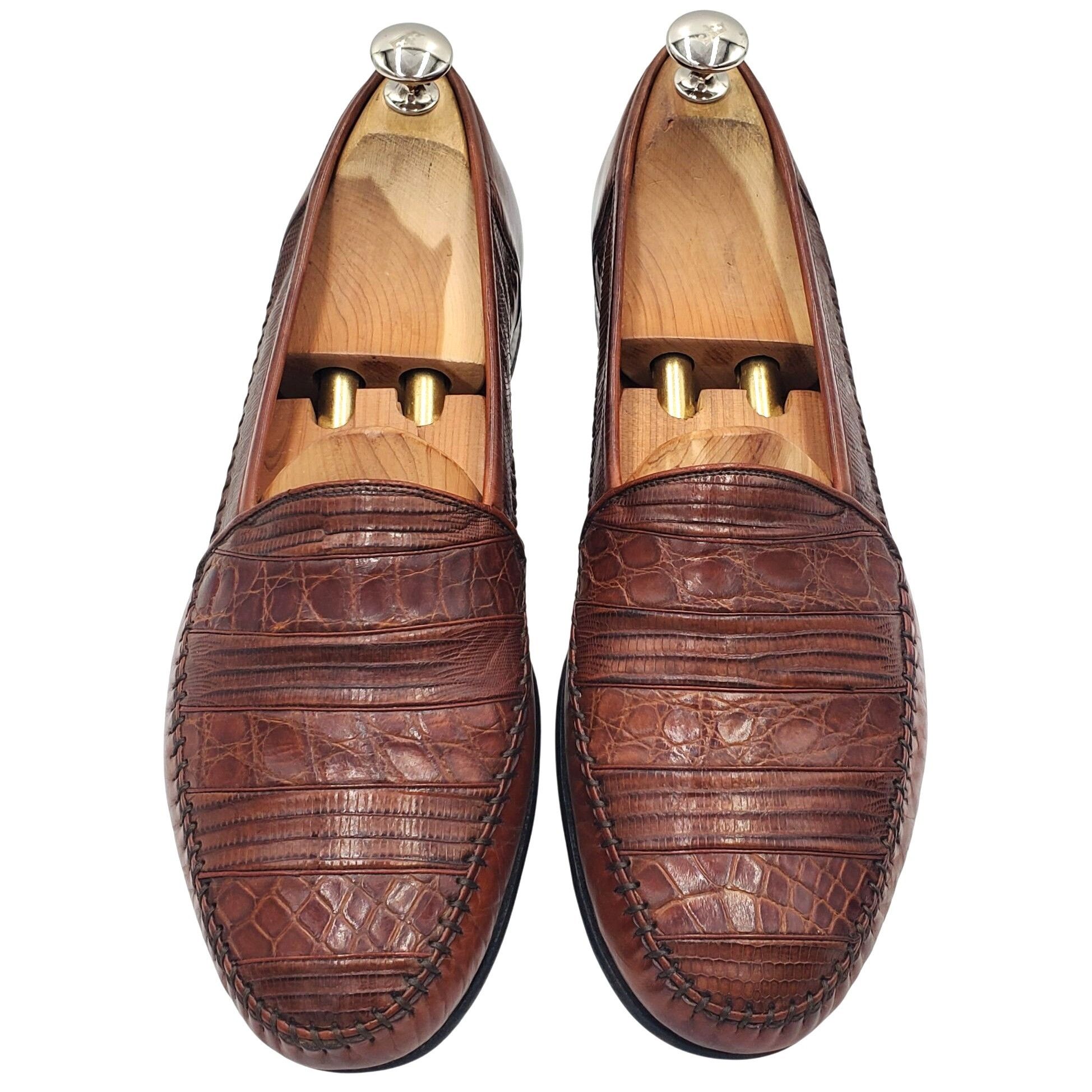 Mezlan Mezlan Sebastian Men's size 9 Brown Exotic Lizard loafer dre Size US 9 / EU 42 - 2 Thumbnail
