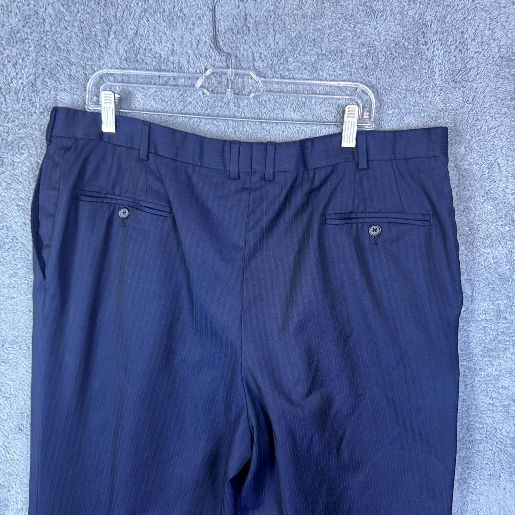 Jack Victor Jack Victor Pants Mens 40x29 Wool Pinstripe Slacks Luxor CT Suit Trousers Classic Pleated City Designer Womens? Size 40R - 6 Thumbnail