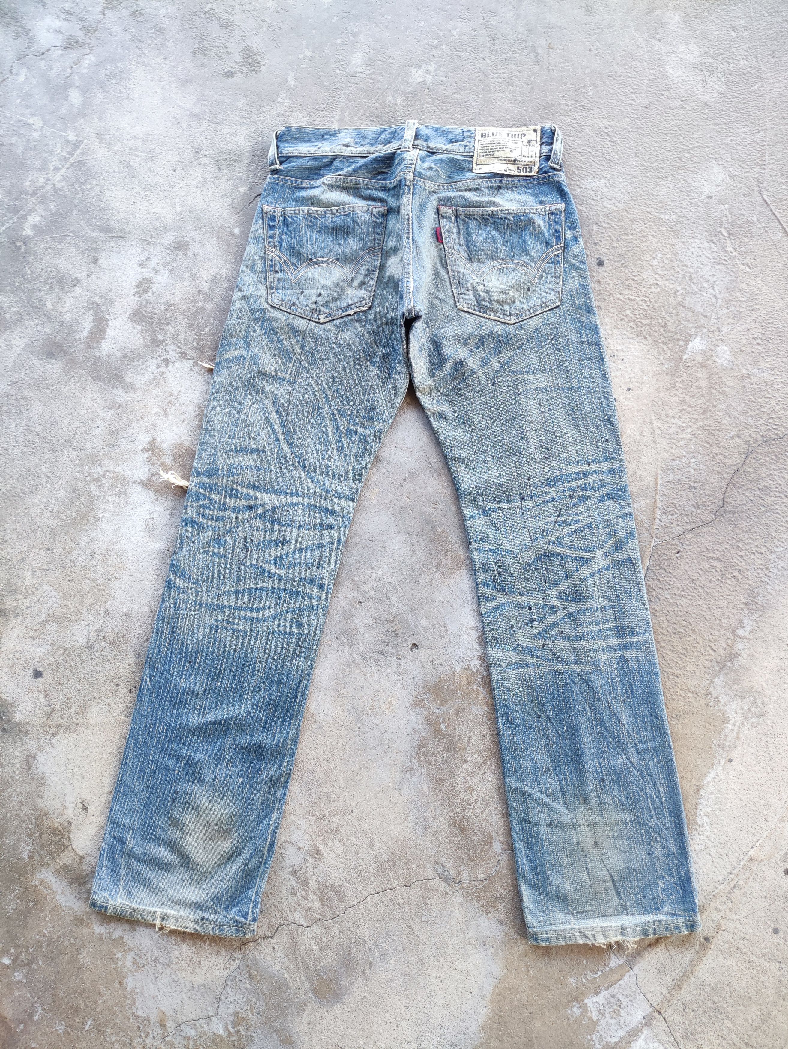 Edwin Vintage Edwin 503 Brand Distressed Ripped Denim Pants Size US 33 - 8 Thumbnail