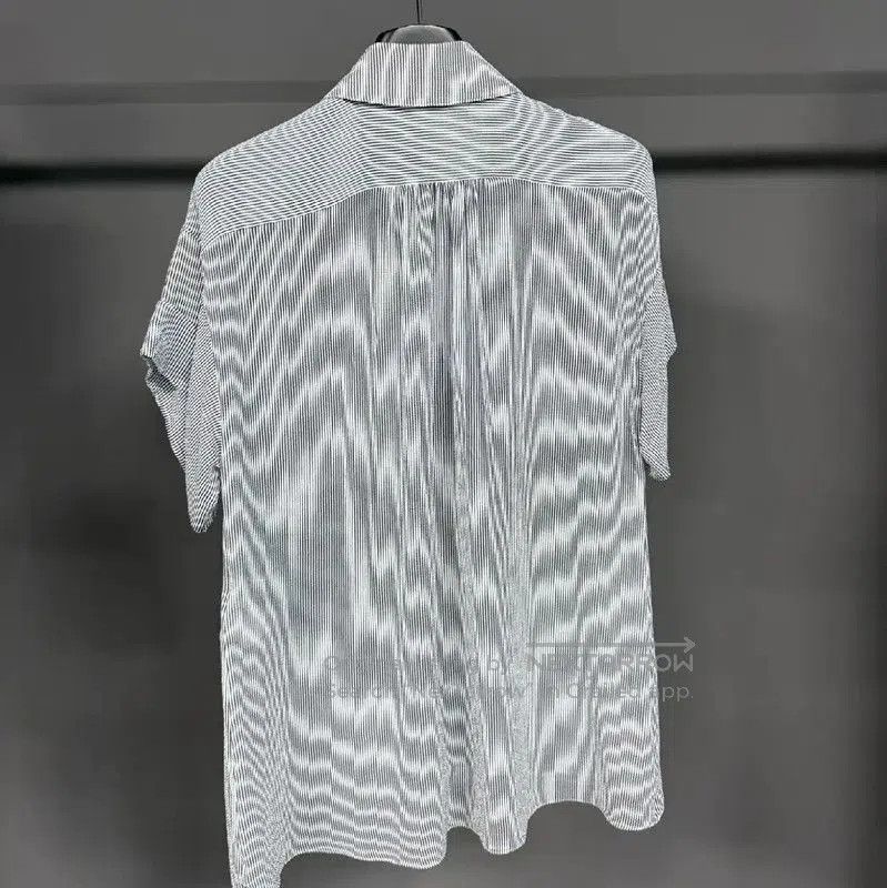 Chanel Chanel Summer Gray Silk Logo Shirt . Size M / US 6-8 / IT 42-44 - 2 Thumbnail