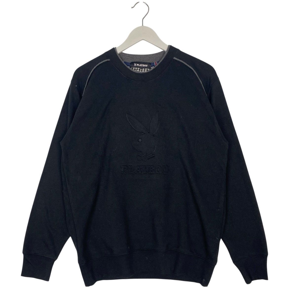 Vintage Playboy Bunny Shirts Beads Crewneck Sweatshirt Black