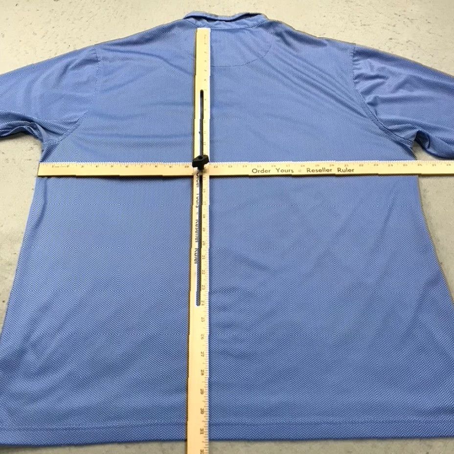 Vintage Donald Ross Polo Shirt Mens XL Blue Logo Striped Performance Golf Shirt Polo Size US XL / EU 56 / 4 - 7 Thumbnail