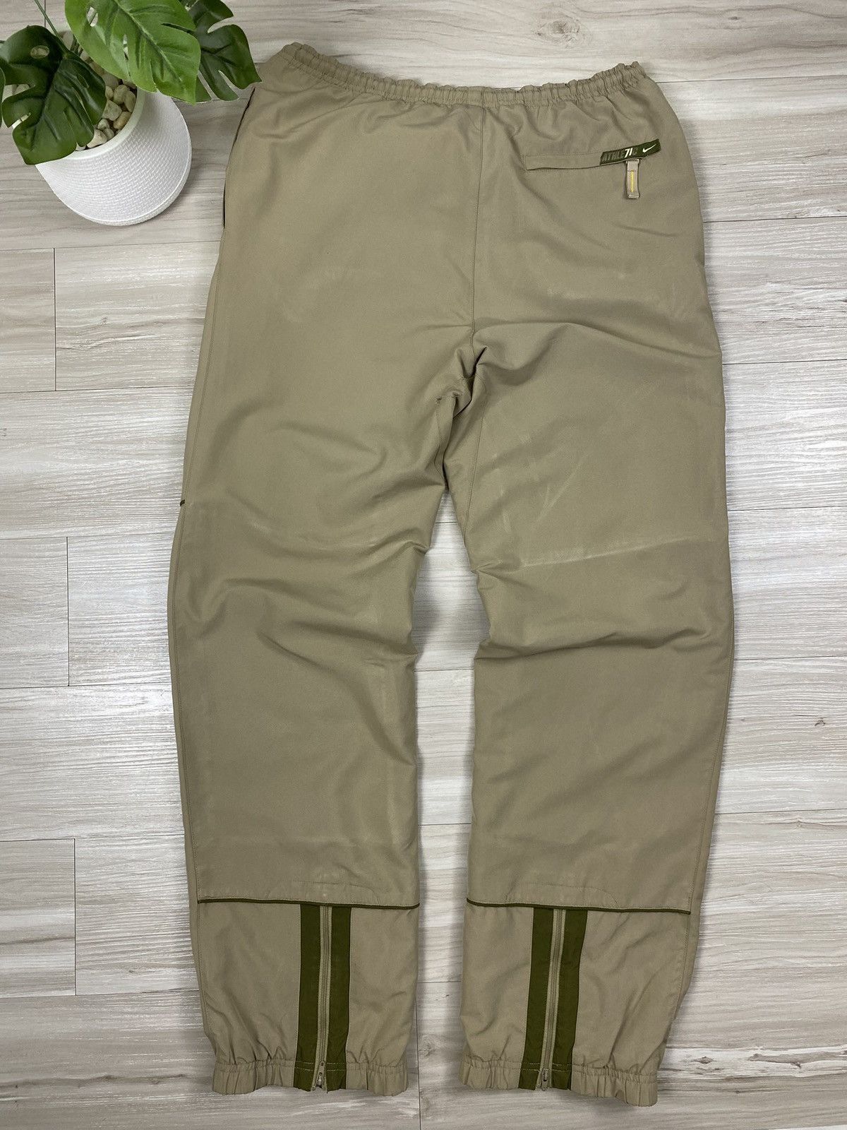 Nike Y2K Nike Nylon Pants Track Drill Cream Swoosh Size US 30 / EU 46 - 3 Thumbnail