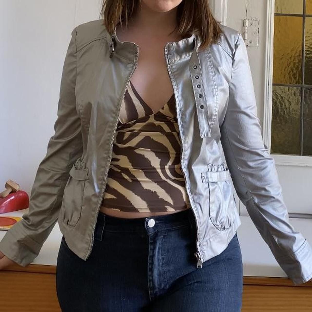 Miss Sixty Silver Metallic Miss Sixty Jacket Size L / US 10 / IT 46 - 4 Thumbnail