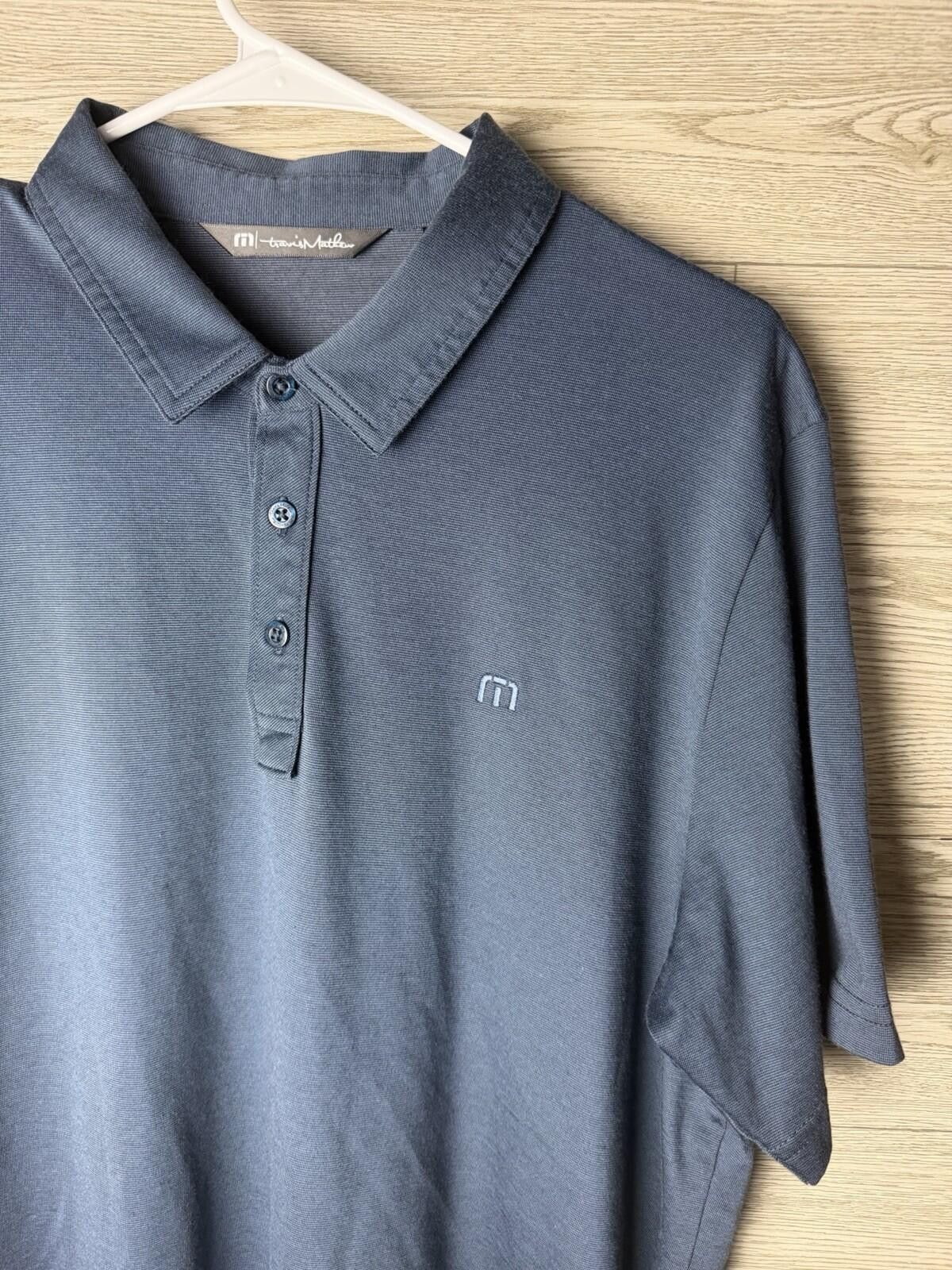 TravisMathew TravisMathew Mens XL Navy Polo Shirt Casual Golf Preppy Size US XL / EU 56 / 4 - 4 Thumbnail