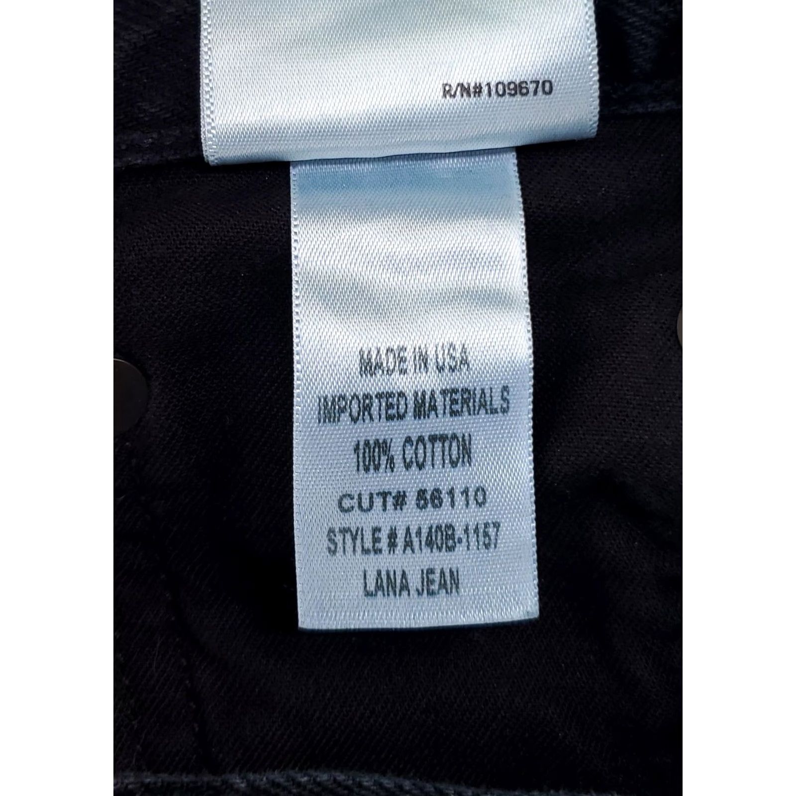 Agolde AGOLDE Lana Jeans Distressed Black Womens 29 (29 x 26.5 Actual) Jeans Womens 29 Black Distressed Straight Size 29" - 4 Thumbnail