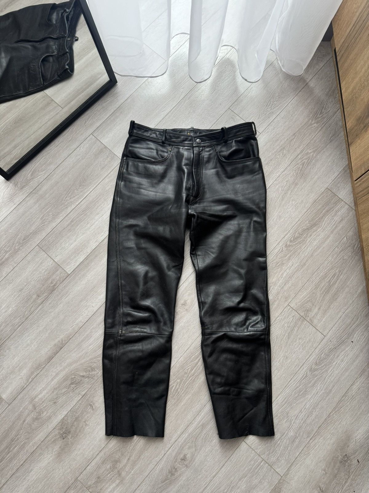 Leather Vintage IXS Leather Pants Black Riding Y2K Archival Size US 34 / EU 50 - 1 Thumbnail