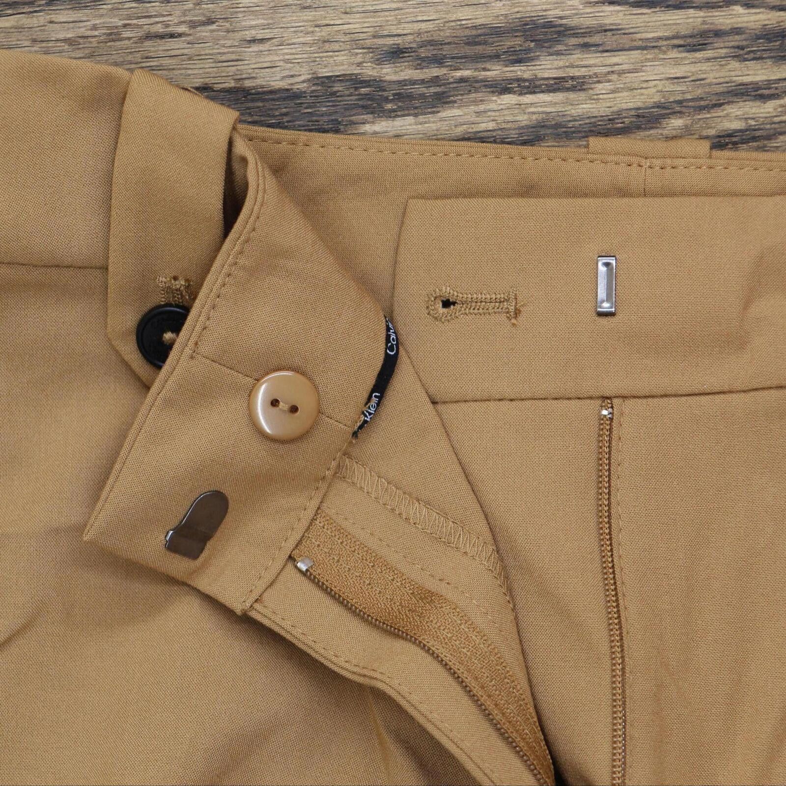 Calvin Klein Calvin Klein Lux Straight-Leg Ankle Pants Luggage Brown 6 Size 28" / US 6 / IT 42 - 6 Thumbnail