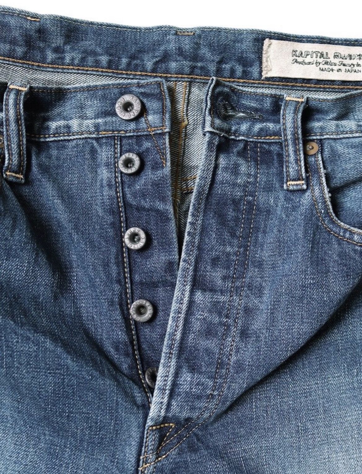 Kapital Kapital 13.5oz Zimbabwe Denim 5P Monkey TH pants 36 Size US 36 / EU 52 - 3 Thumbnail
