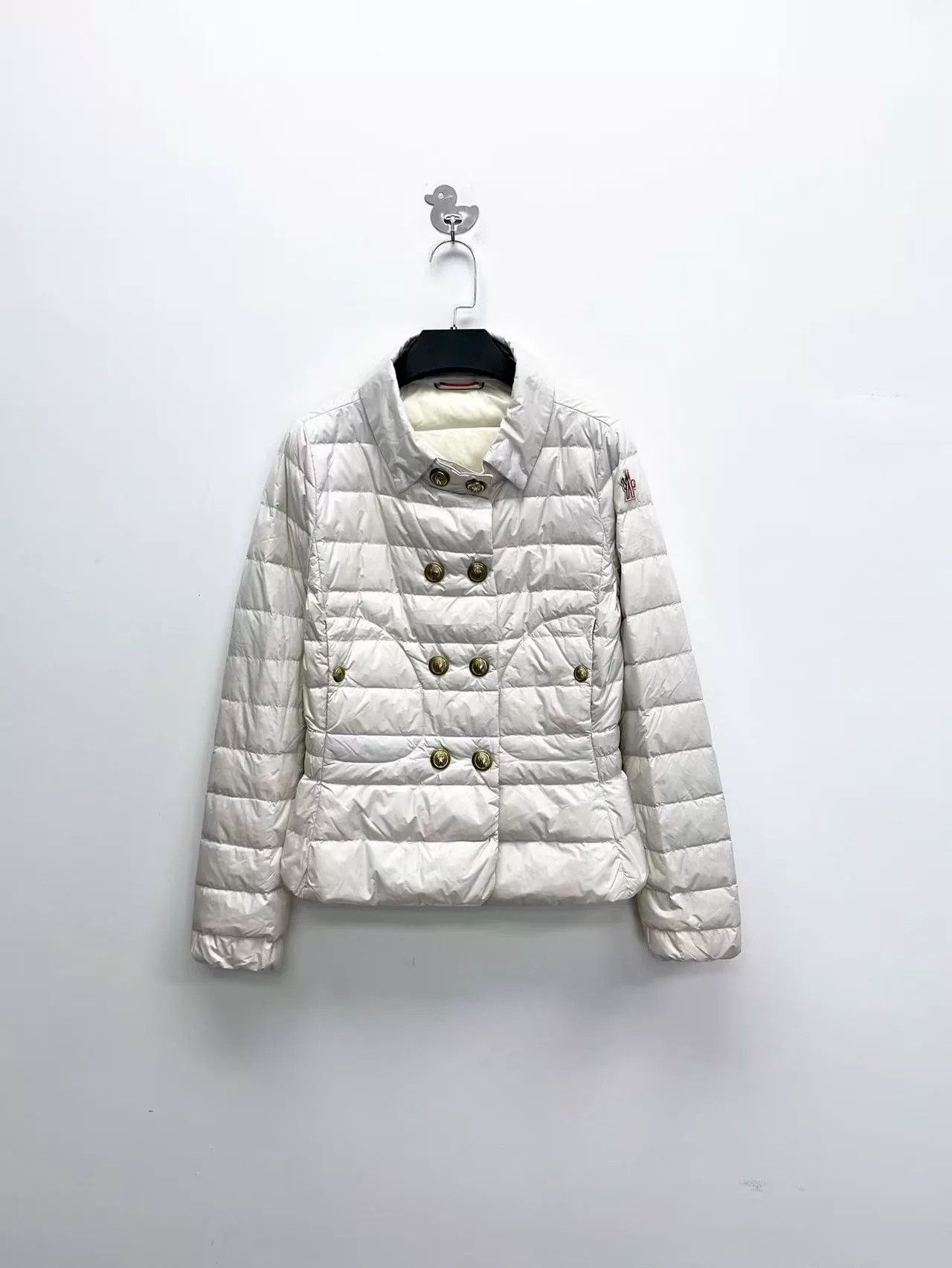 Moncler Moncler White Double-Breasted Lightweight Down Jacket Size XS / US 0-2 / IT 36-38 - 1 Thumbnail