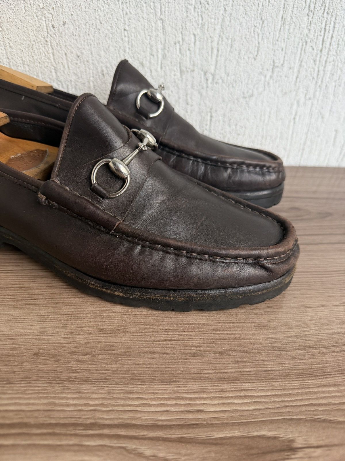 Gucci Horsebit rubber sole loafers Size US 10.5 / EU 43-44 - 4 Thumbnail
