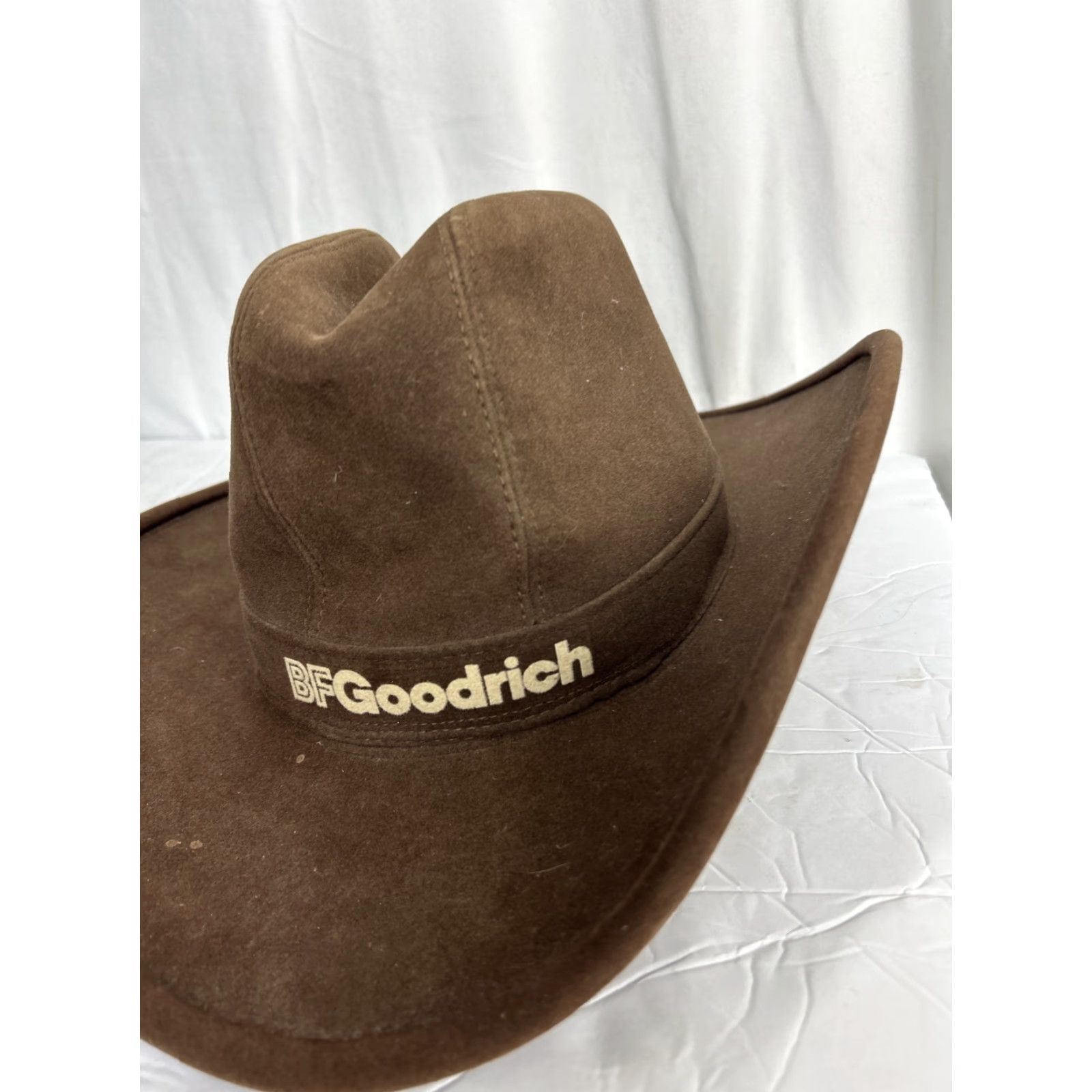 Hoodrich VINTAGE BF GOODRICH Brown Suede Cowboy Hat XL Men Union Made Cowboy Hat XL Brown Western Suede Men Size ONE SIZE - 2 Thumbnail