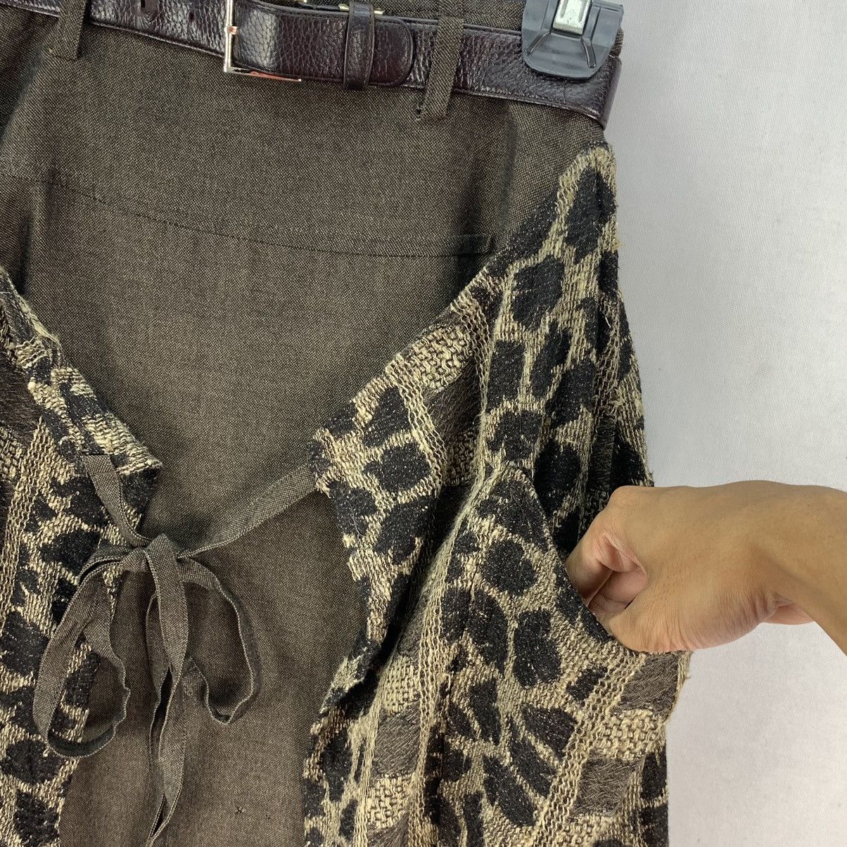 Very Rare Italian Mode Snake Skin Layer Overlay Punk Skirt