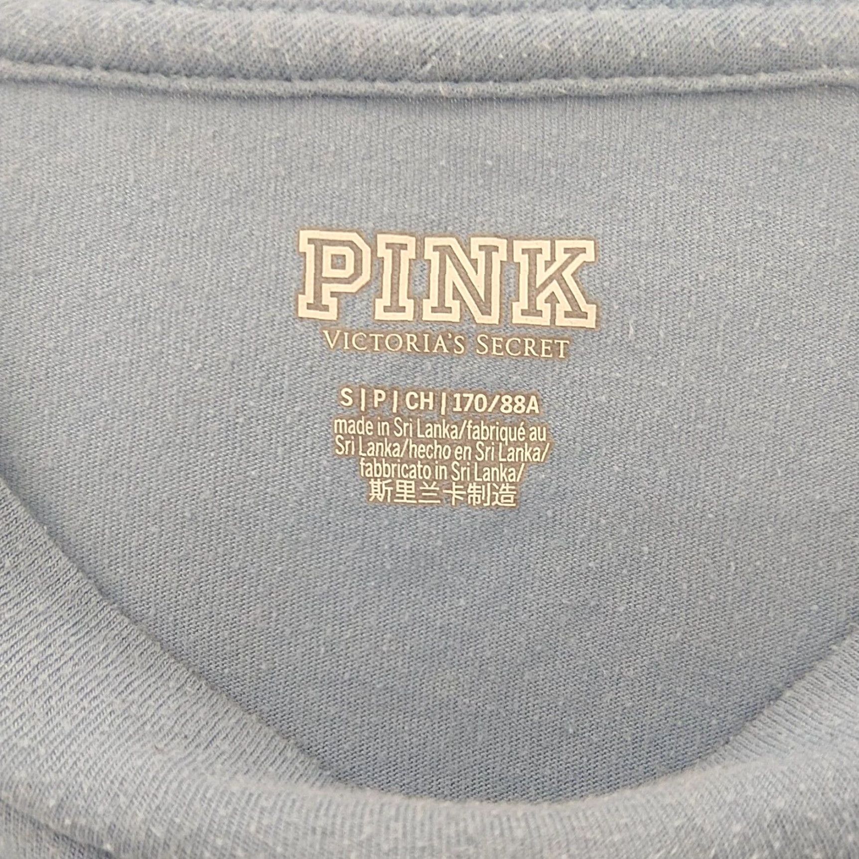 Vintage Victoria Secret VS PINK Shirt Women Sz Small Long Sleeve T Shirt Center Logo Blue Size S / US 4 / IT 40 - 6 Thumbnail