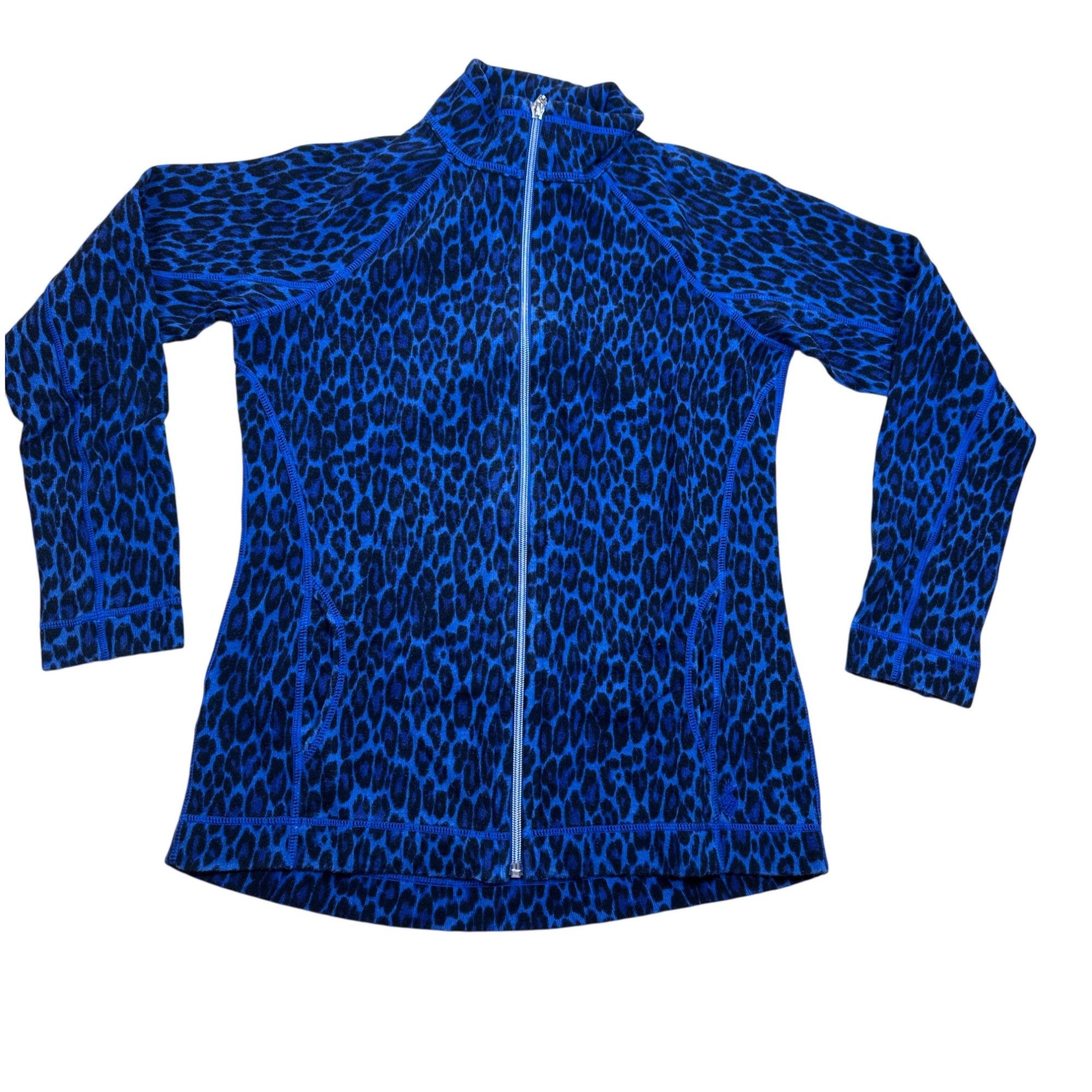 Tommy Bahama Tommy Bahama Women’s Blue Animal Print Full Zip Knit Jacket Size XS / US 0-2 / IT 36-38 - 2 Thumbnail