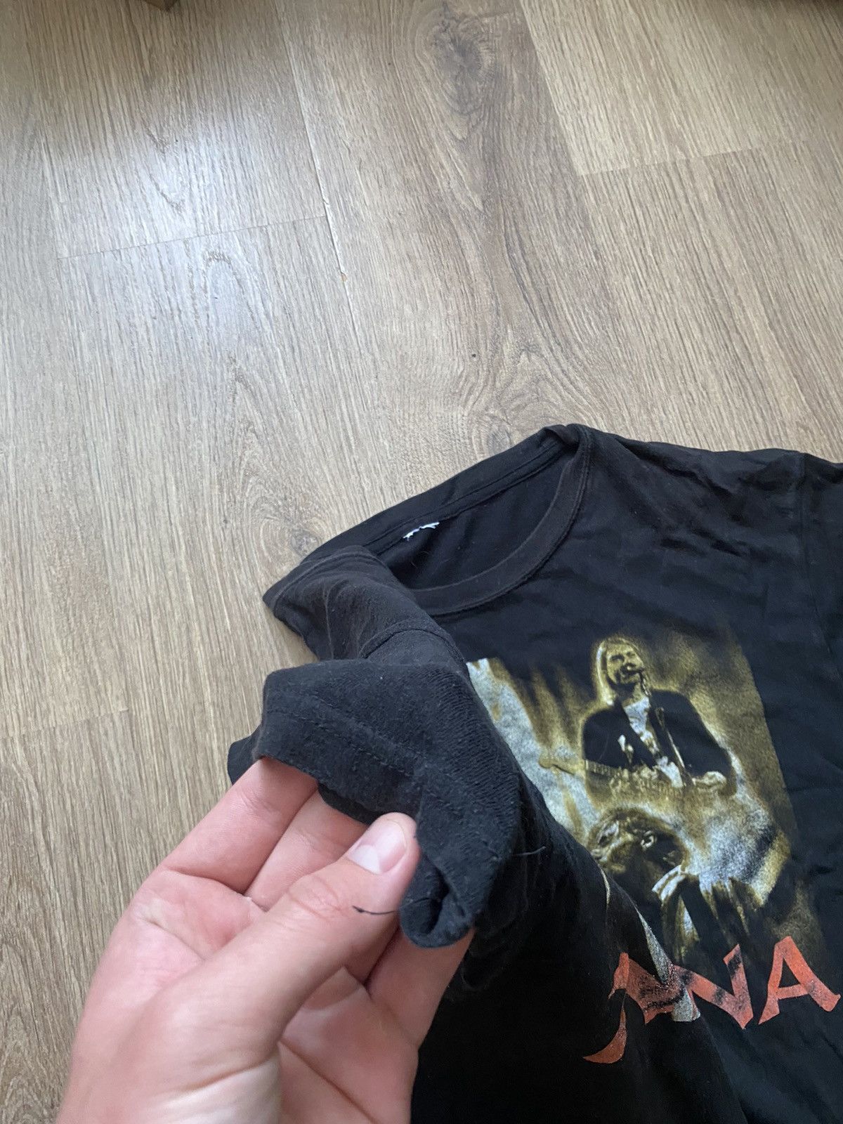 Band Tees × Vintage Vintage 90s Nirvana Faces Kurt Cobain (Smashing Pumpkins) Size US L / EU 52-54 / 3 - 3 Thumbnail