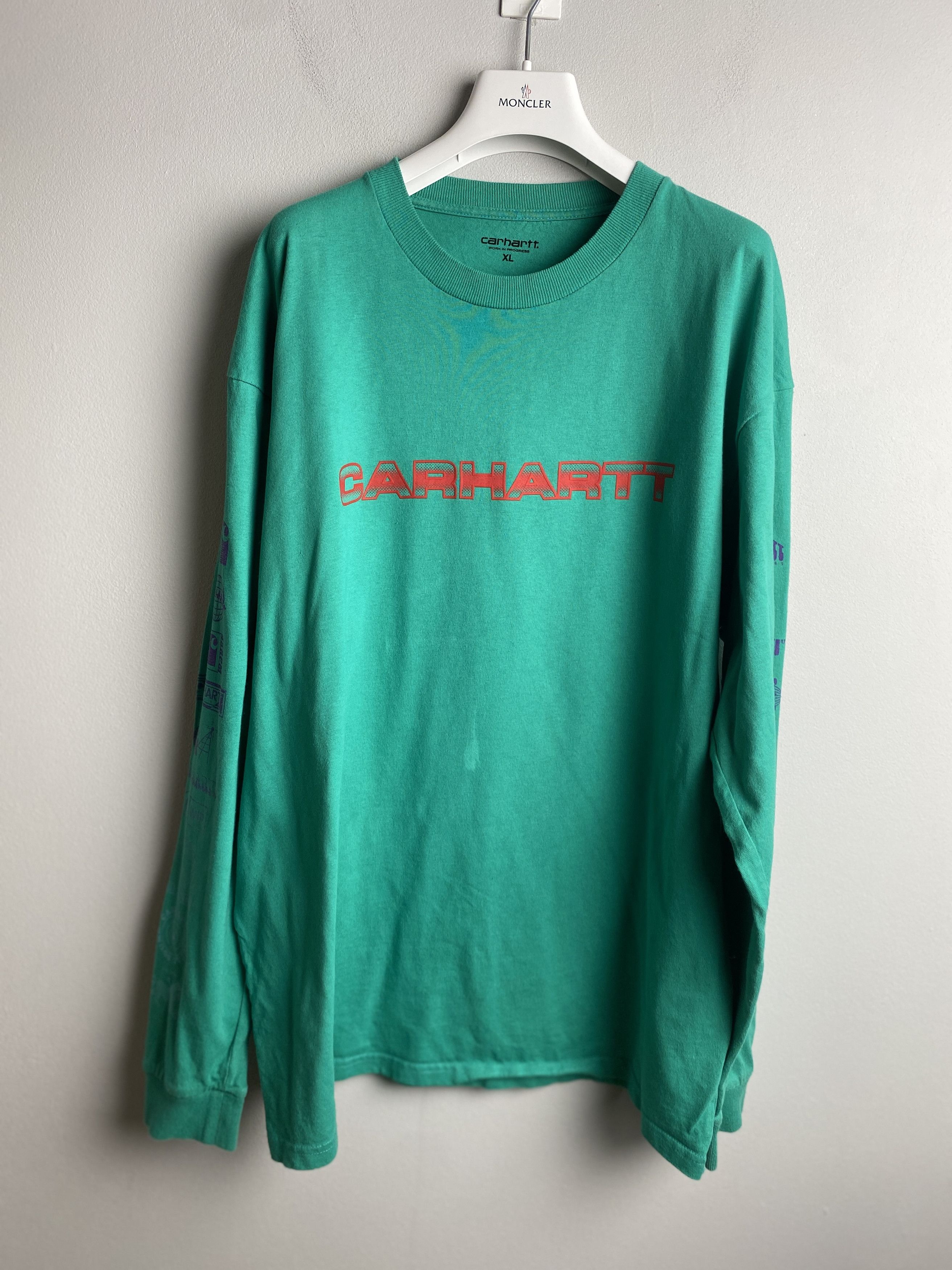 トップス PALACE CARHARTT WIP LOGO LONGSLEEVE XL Palace Carhartt WIP Logo Longsleeve Shirt Plant Green Size