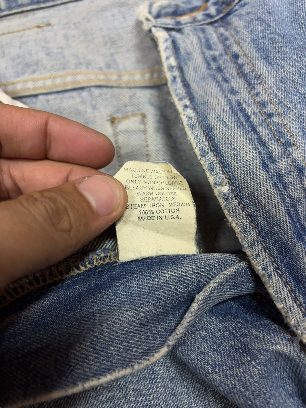RRL Ralph Lauren × Ralph Lauren × Vintage 90s Vintage RRL Ralph Lauren Blue Washed Jeans Size US 33 - 11 Thumbnail