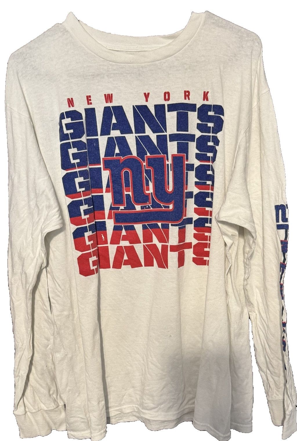 Majestic New York Giants Majestic Long Sleeve T-Shirt Men Sz XL White Size US XL / EU 56 / 4 - 1 Thumbnail