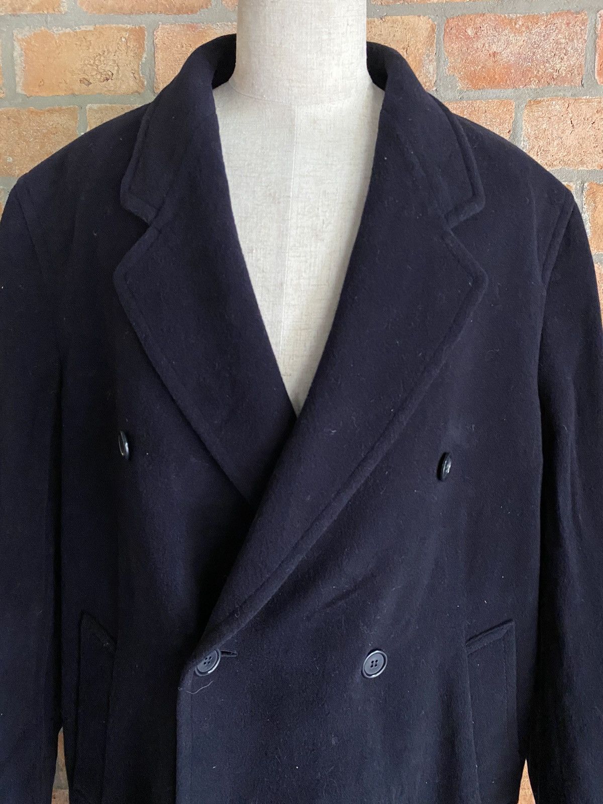 Yves Saint Laurent YVES SAINT LAURENT pour homme Navy Double-Breasted Coat Size US XXL / EU 58 / 5 - 4 Thumbnail