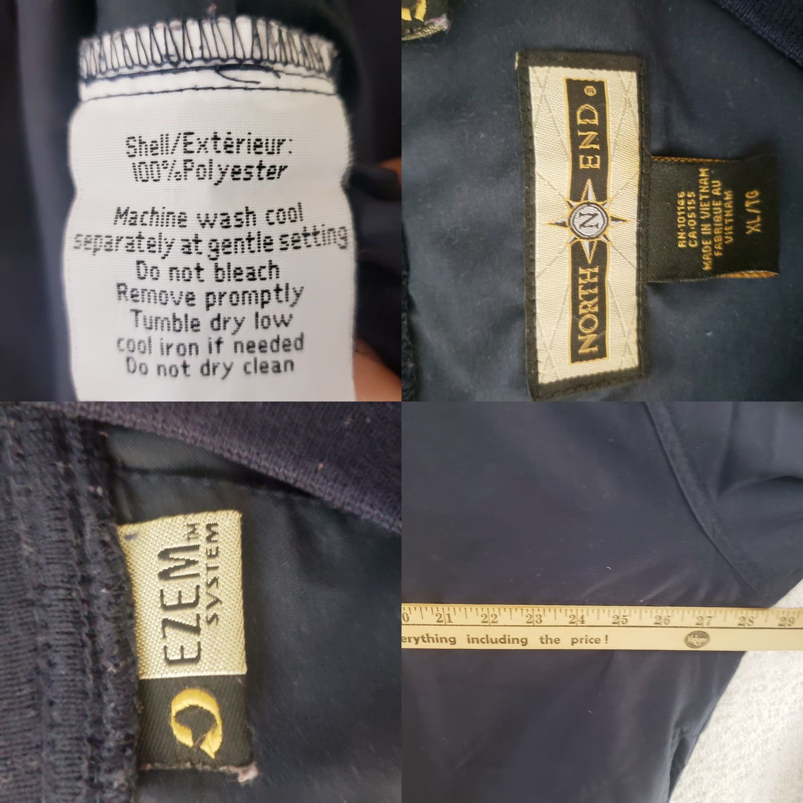 Vintage Key West Boats Men's XL Navy V-Neck Windbreaker by North End Golf Outdoor Casual Thin Softshell Pullover Size US XL / EU 56 / 4 - 9 Thumbnail
