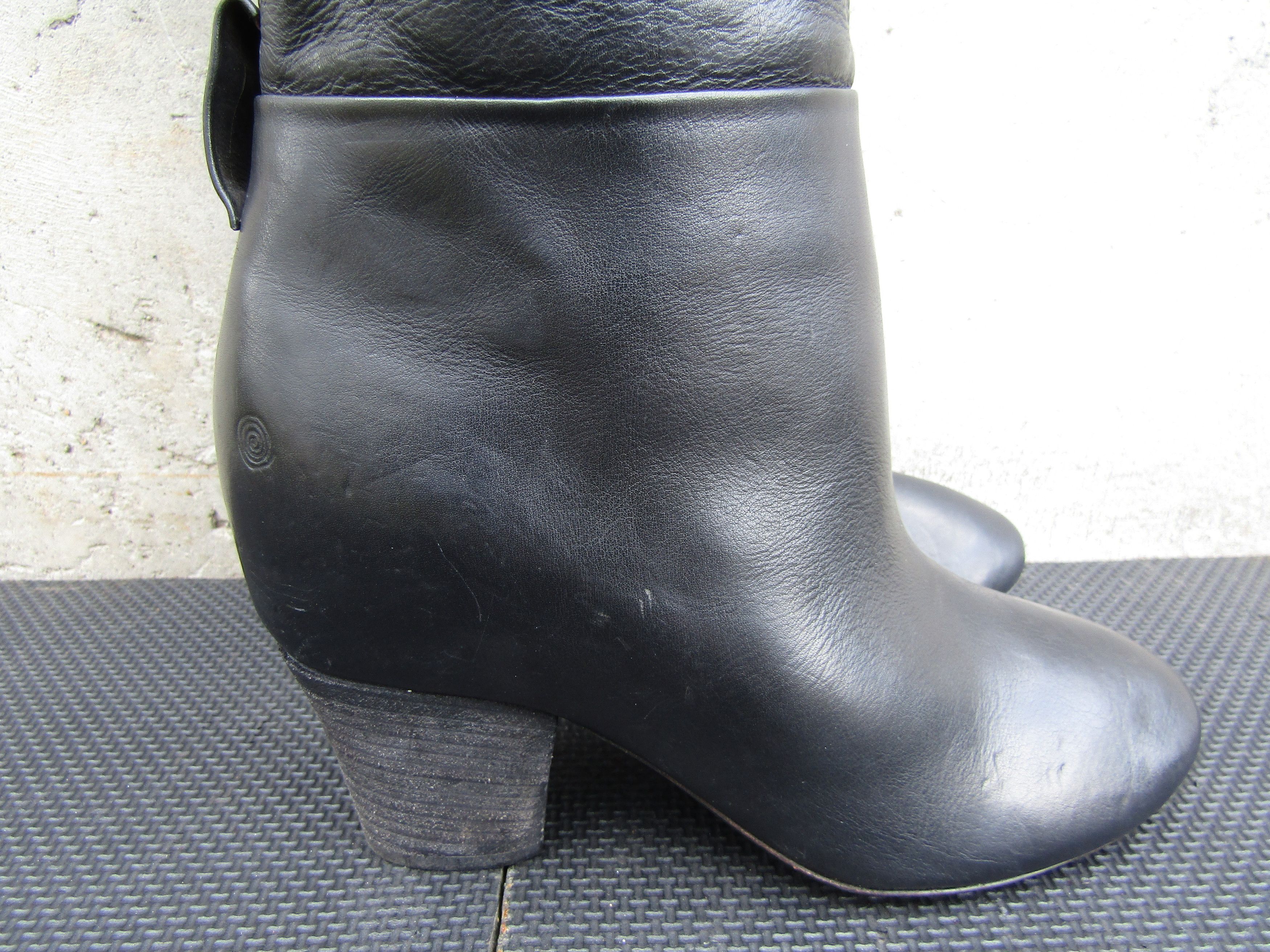 Marsell Marsell Tall Boots Buckle Women Black Leather Block Heel Size US 7.5 / IT 37.5 - 7 Thumbnail
